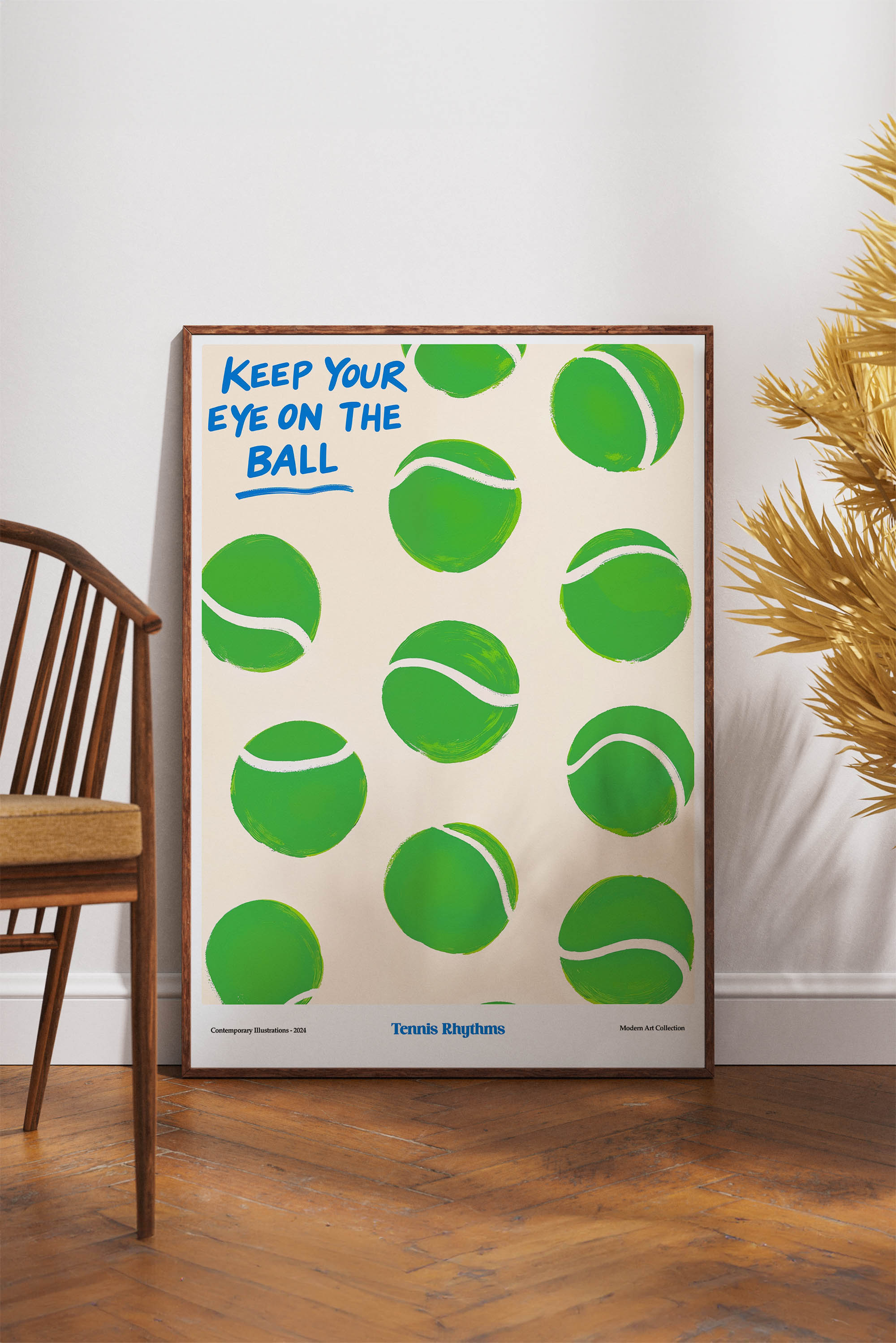 Tennis Rhythms Çerçevesiz Tasarım Poster Dolce Vita Koleksiyonu
