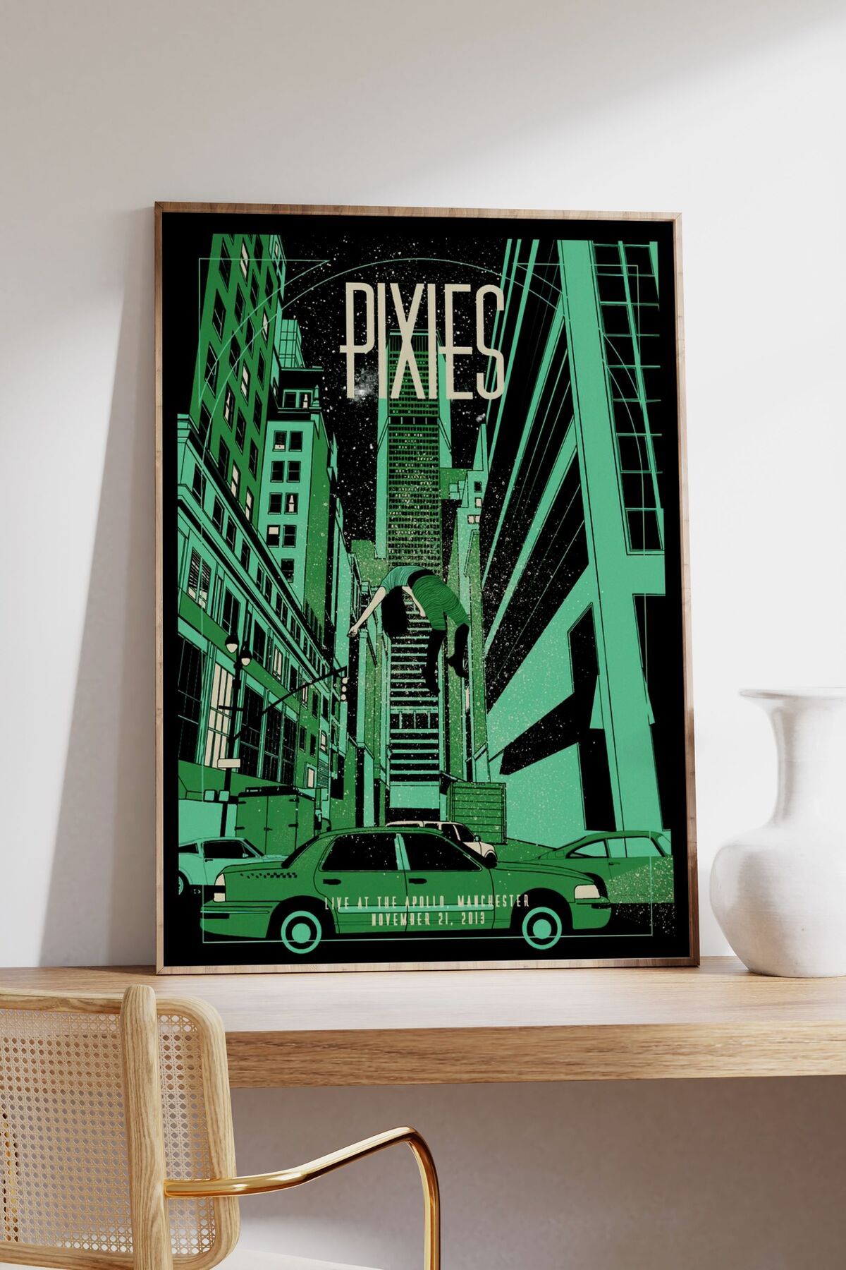 Pixies Konser Tasarımlı Retro Çerçeveli Tasarım Tablo No:2