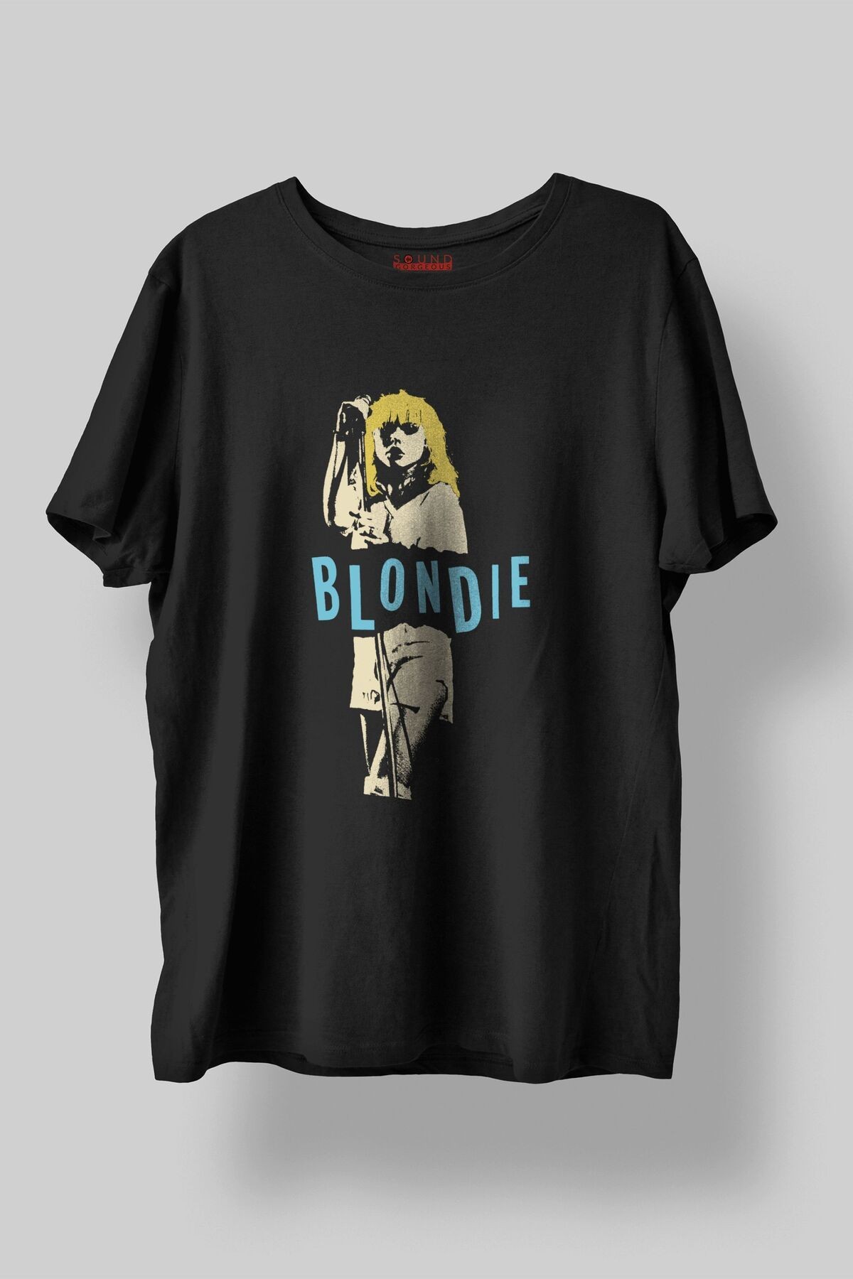 Blondie Müzik Baskılı Regular Fit Unisex Siyah T-Shirt %100 Pamuk No:0051