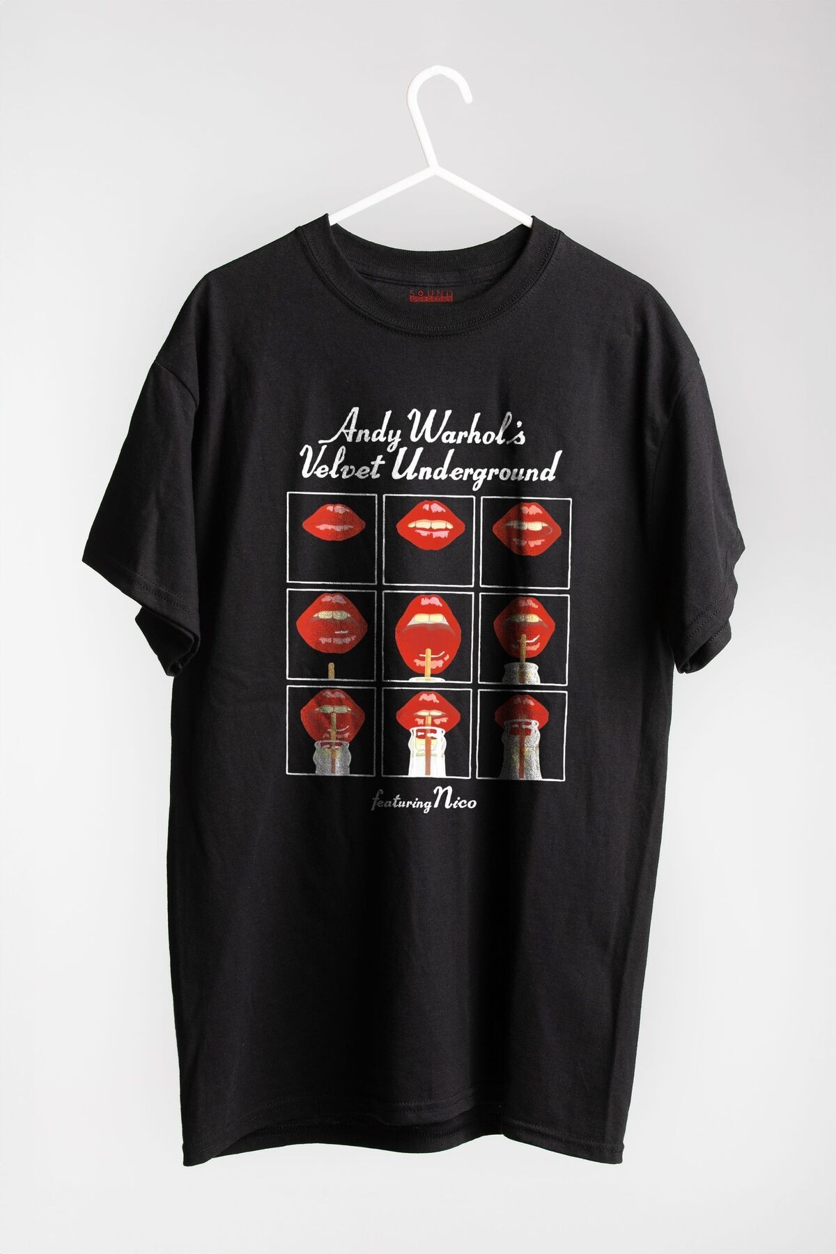 Andy Warhol's Velvet Müzik Baskılı Regular Fit Unisex Siyah T-shirt %100 Pamuk No:0335