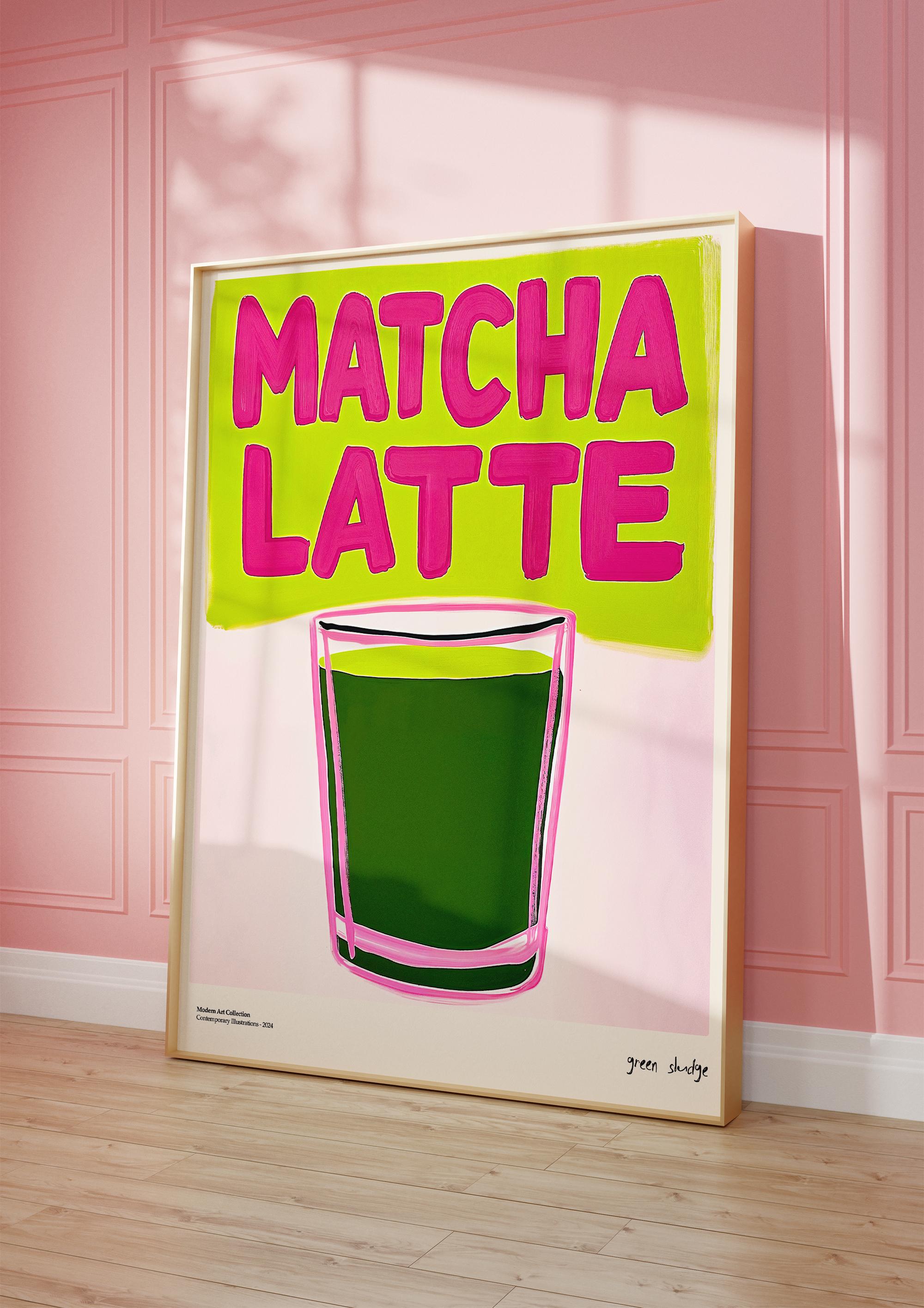 Matcha Latte Çerçevesiz Tasarım Poster Dolce Vita Koleksiyonu