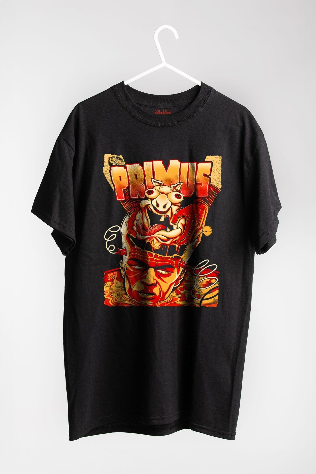 Primus Müzik Baskılı Regular Fit Unisex Siyah T-Shirt %100 Pamuk No:0290