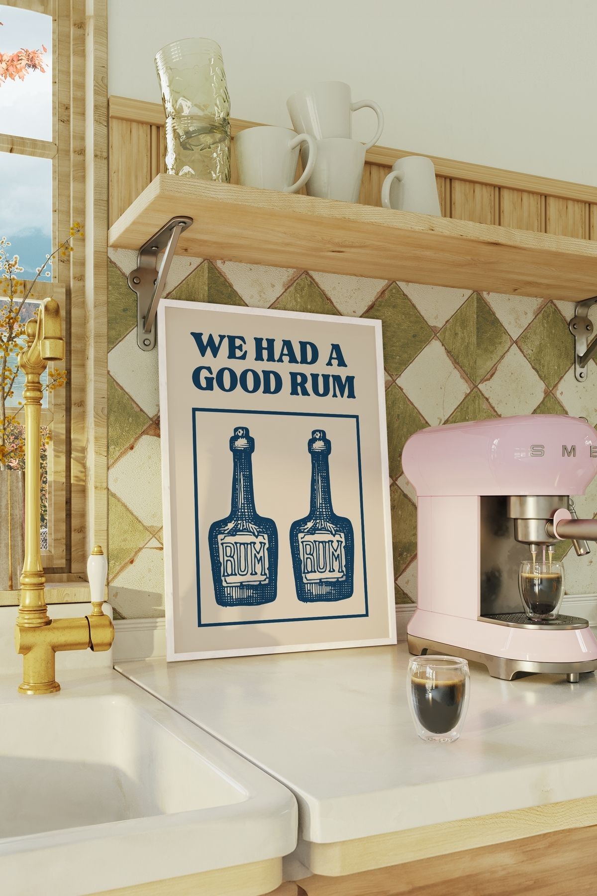 We Had A Good Rum Tasarımlı Çerçevesiz Poster | Kitchen Koleksiyonu