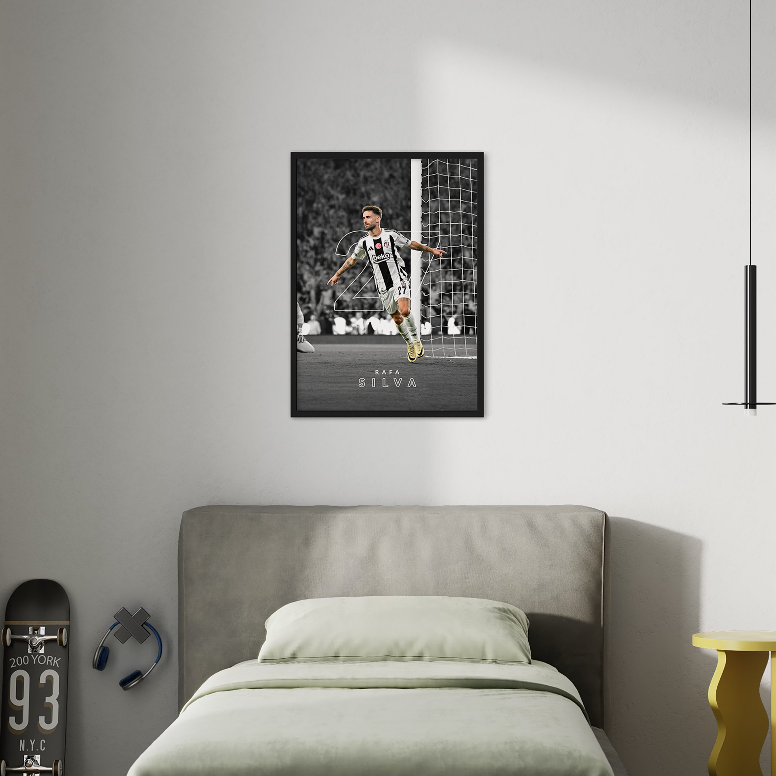 Rafa Silva Beşiktaş Tasarımlı Çerçevesiz Futbol Poster