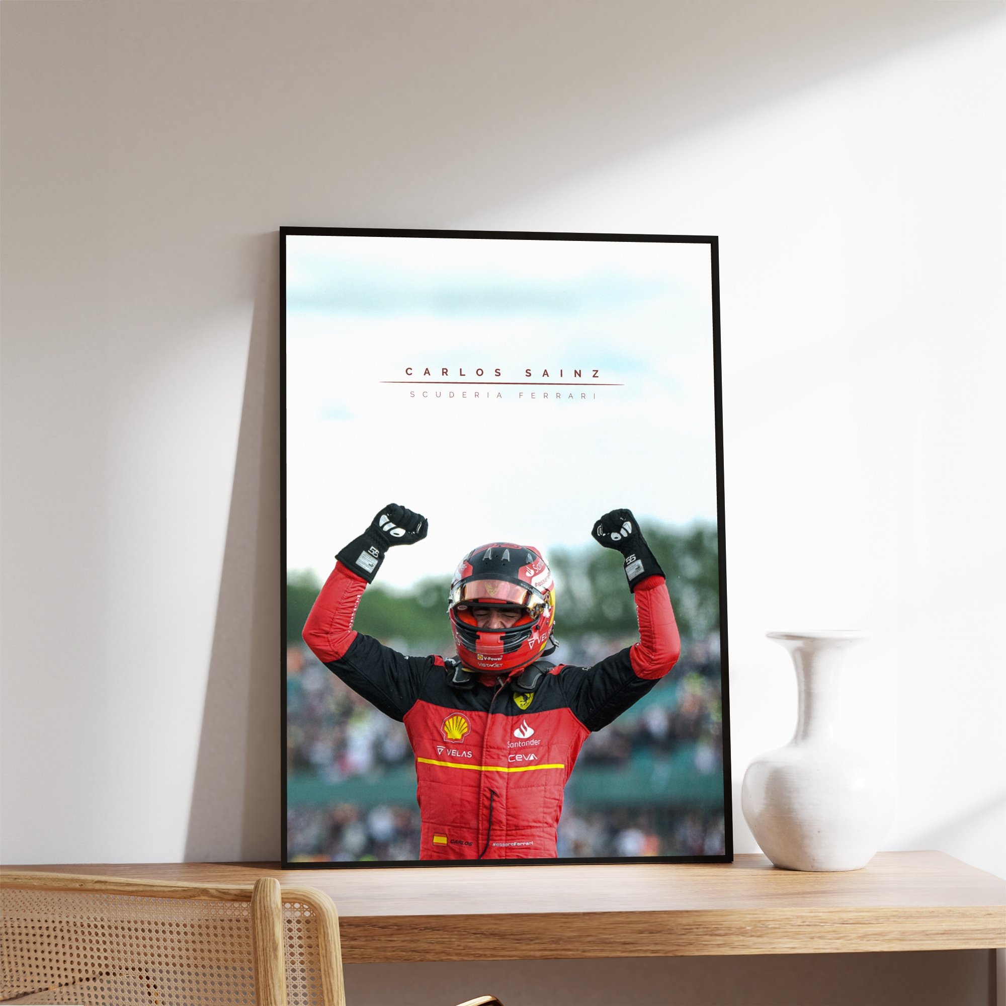 Carlos Sainz Formula 1 Çerçevesiz Tasarım Poster