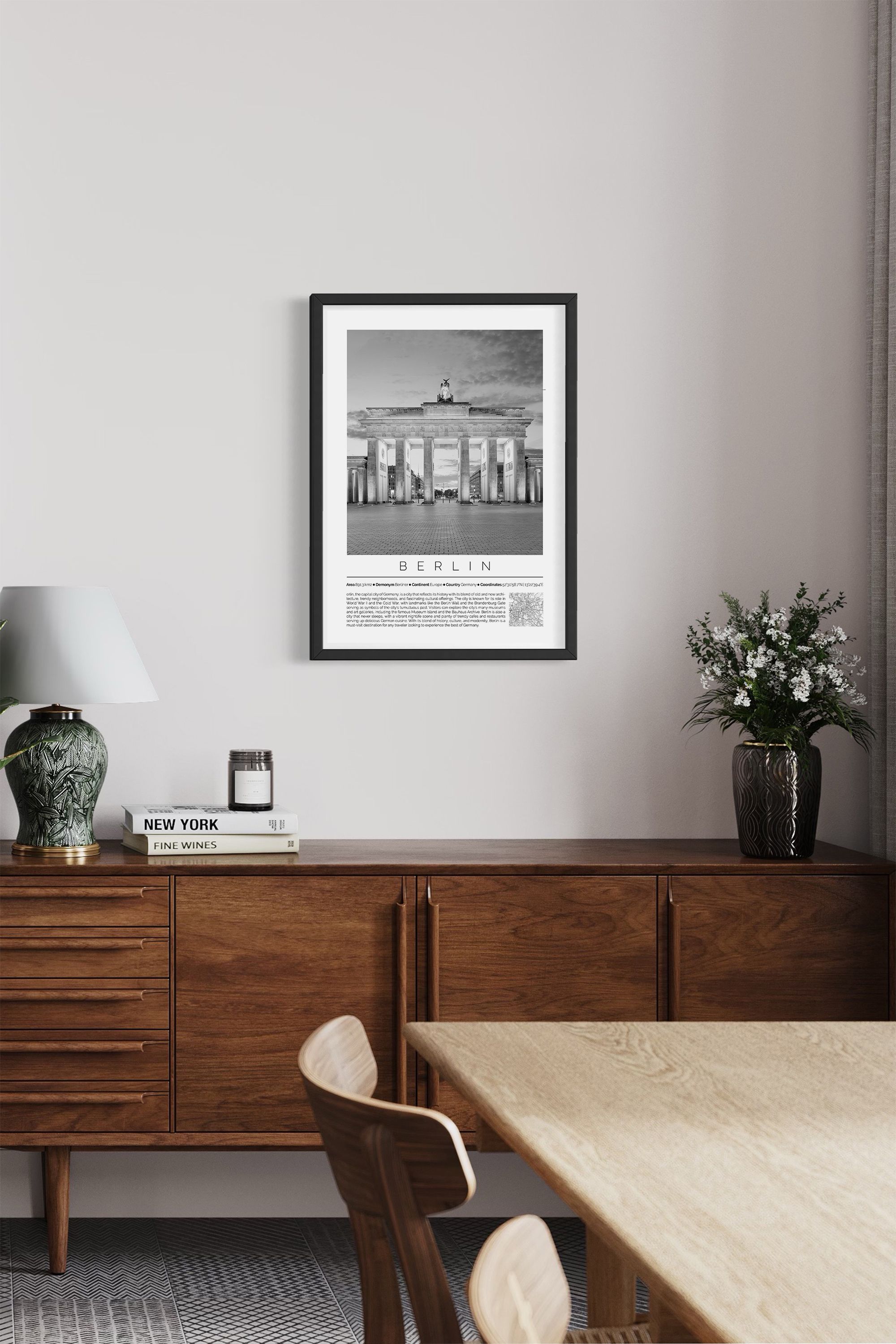 Berlin Germany Monochrome Framed Print Cities Collection