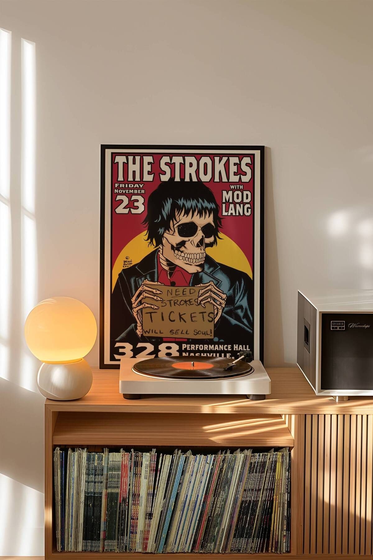 The Strokes Konser Tasarımlı Retro Çerçevesiz Poster No:1