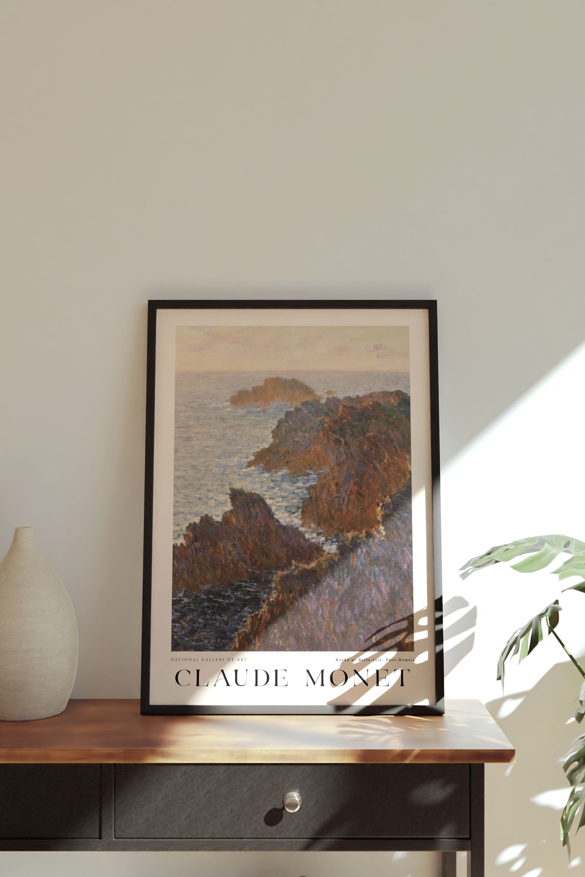 Claude Monet Rocks at Belle Isle Port Domois Çerçevesiz Poster