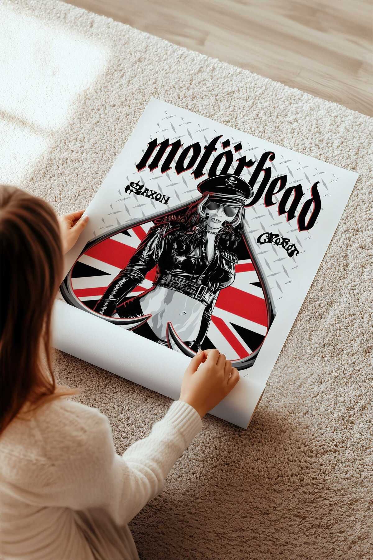 Motörhead Konser Tasarımlı Retro Çerçeveli Tasarım Tablo