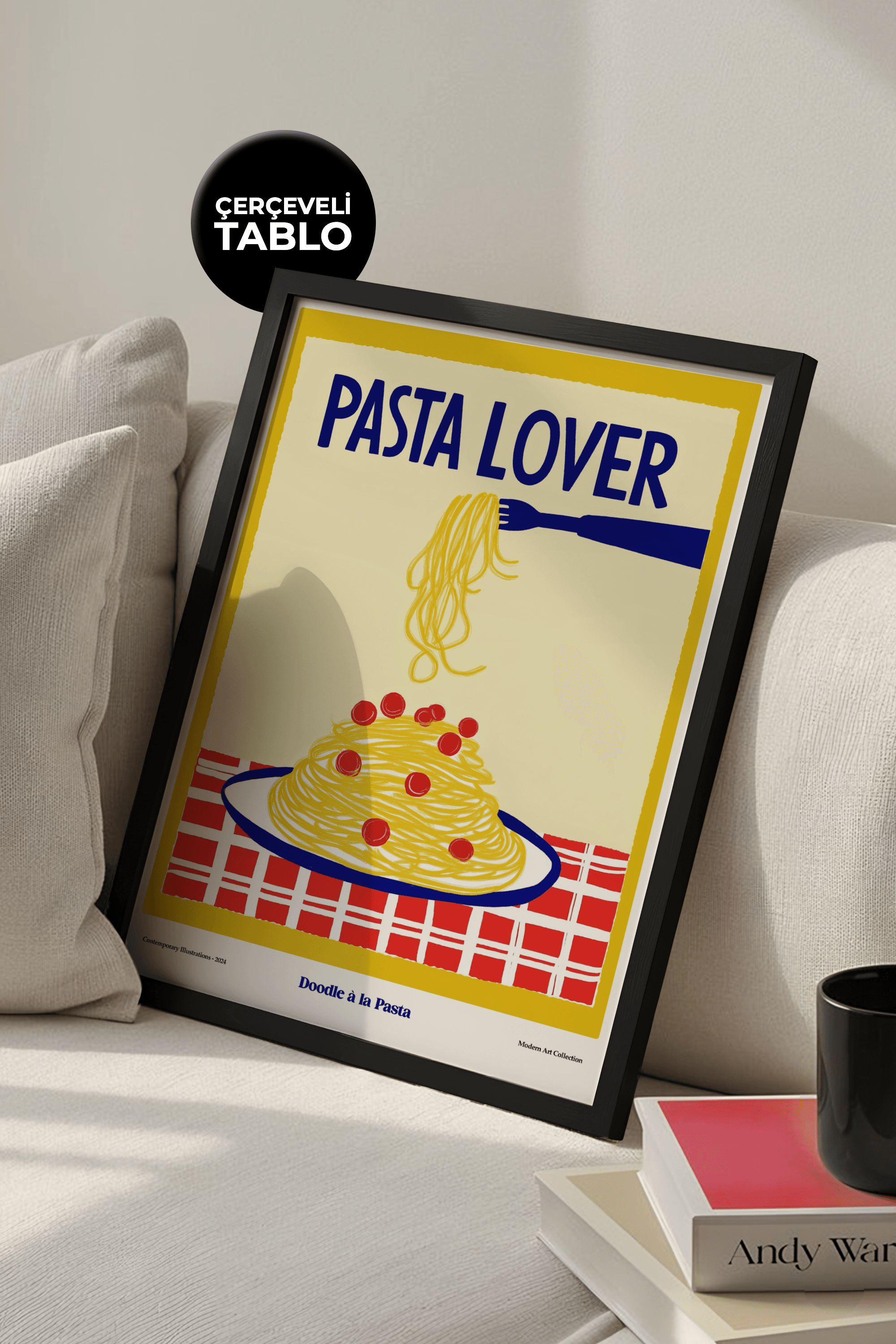 Pasta Lover Çerçeveli Tasarım Tablo Dolce Vita Koleksiyonu