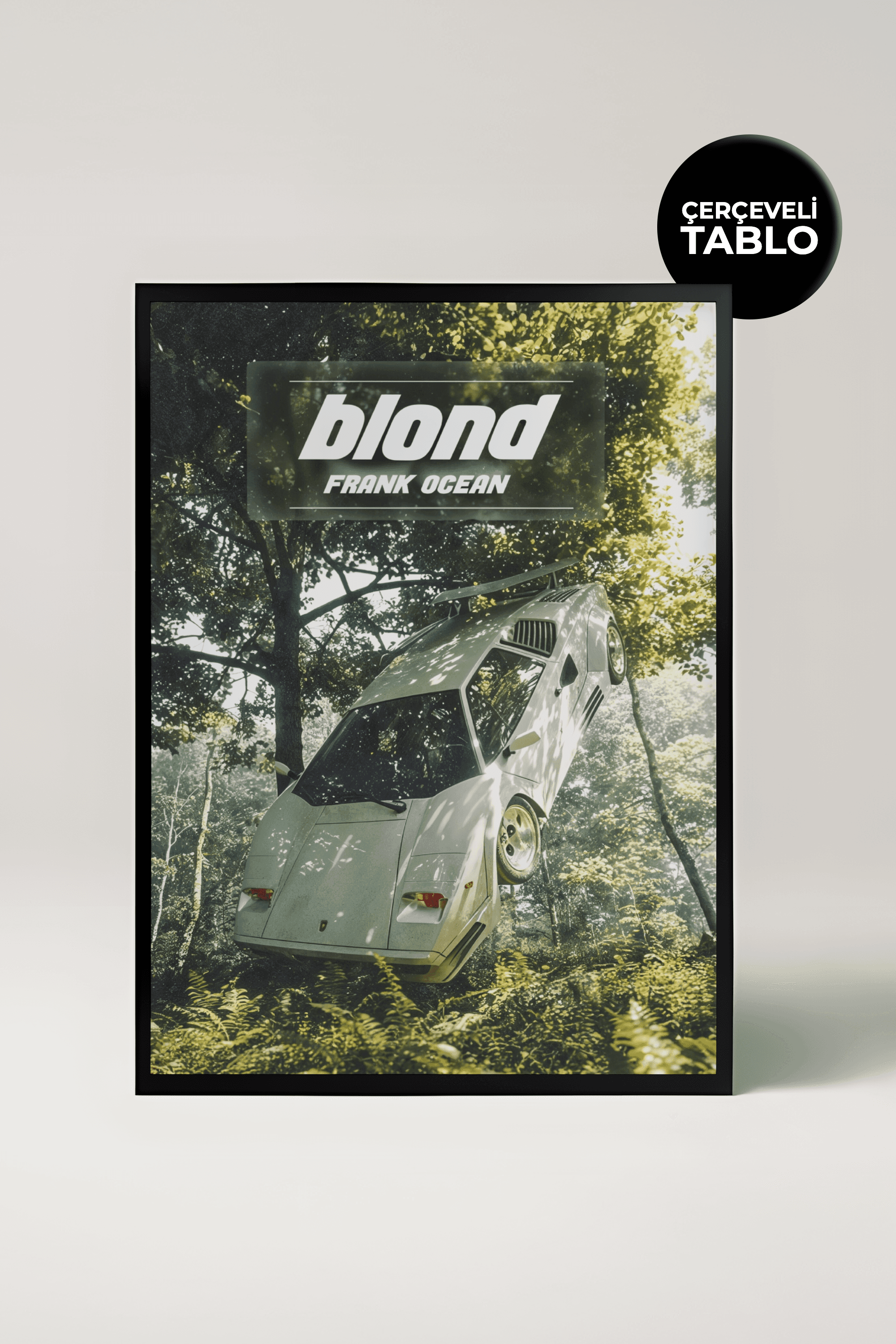 Frank Ocean Blond Alternate Cover Müzik Tasarımlı Çerçeveli Tablo