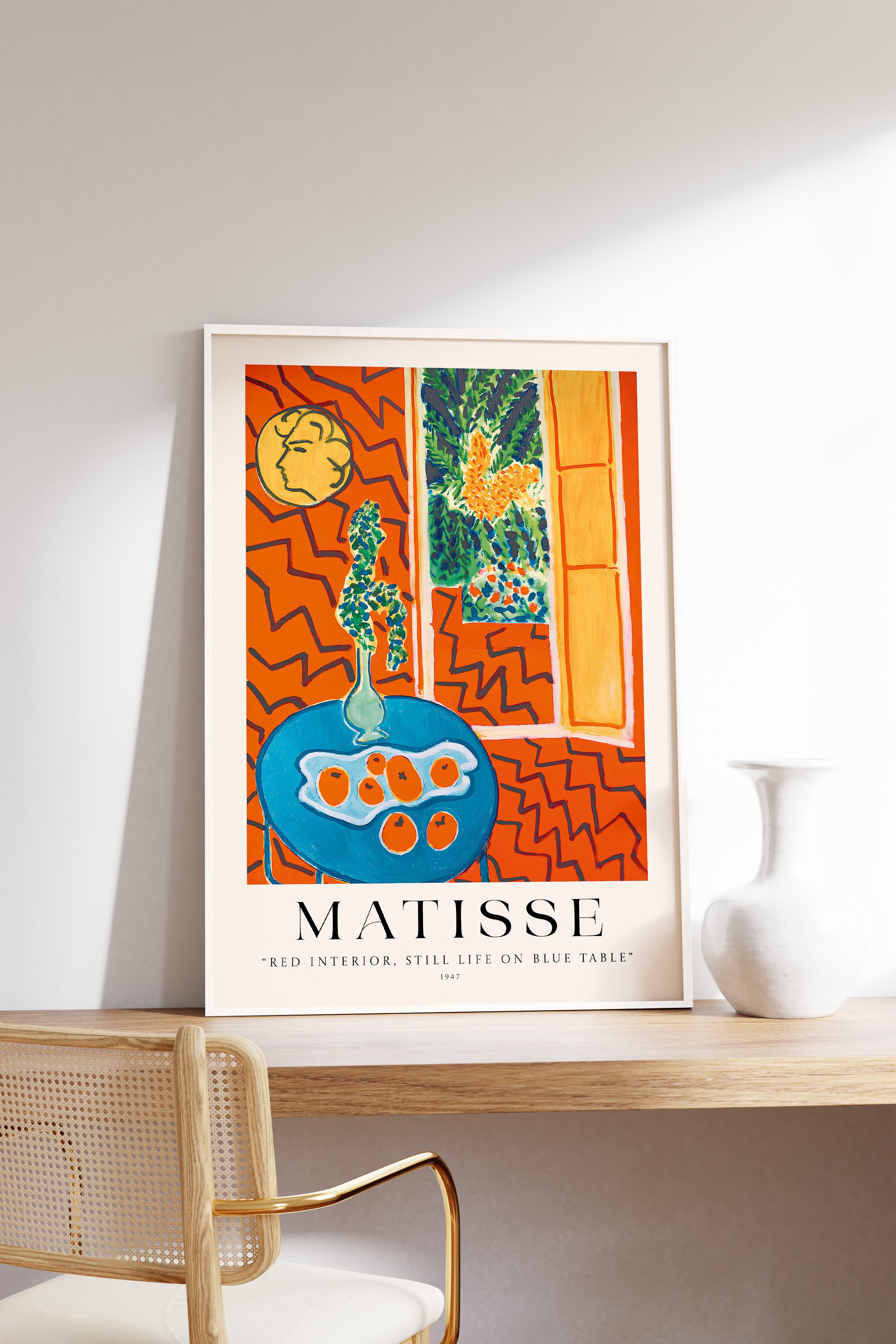 Henri Matisse Red Interior, Still Life on Blue Table Framed Print Art Collection