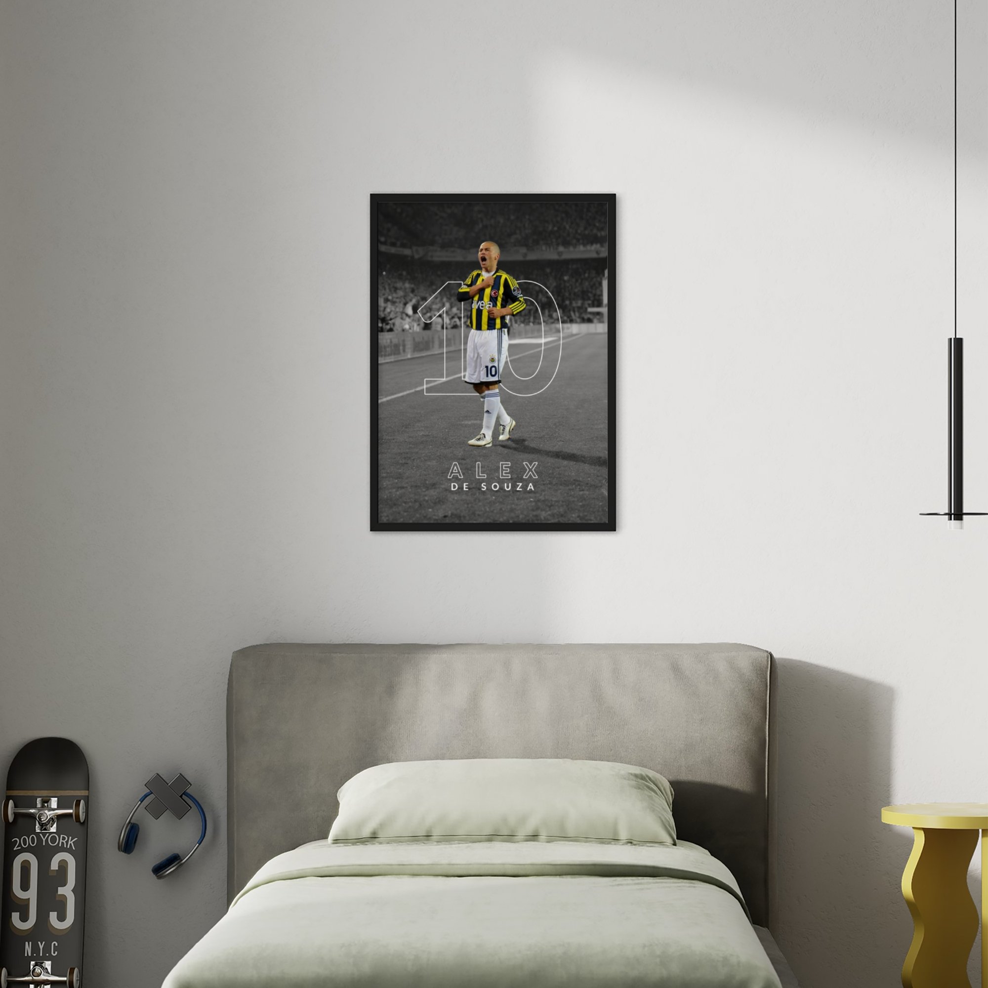 Alex De Souza Fenerbahçe Tasarımlı Çerçevesiz Futbol Poster