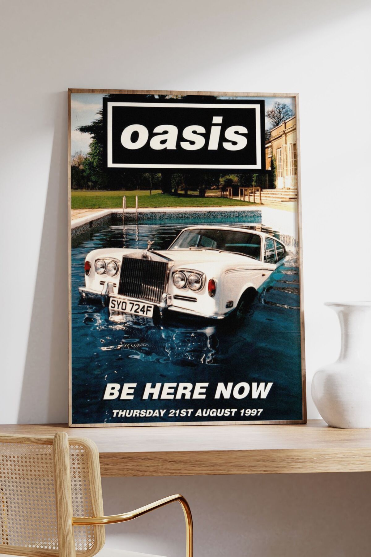 Oasis Konser Tasarımlı Retro Çerçeveli Tasarım Tablo No: 1
