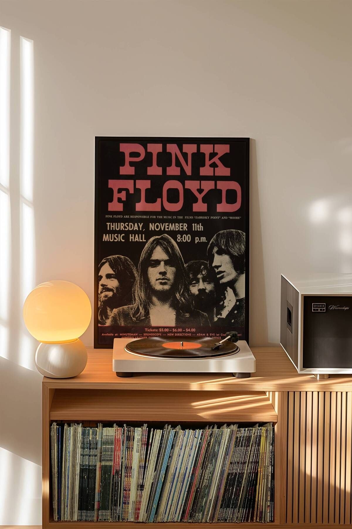 Pink Floyd Konser Tasarımlı Retro Çerçevesiz Poster No:1