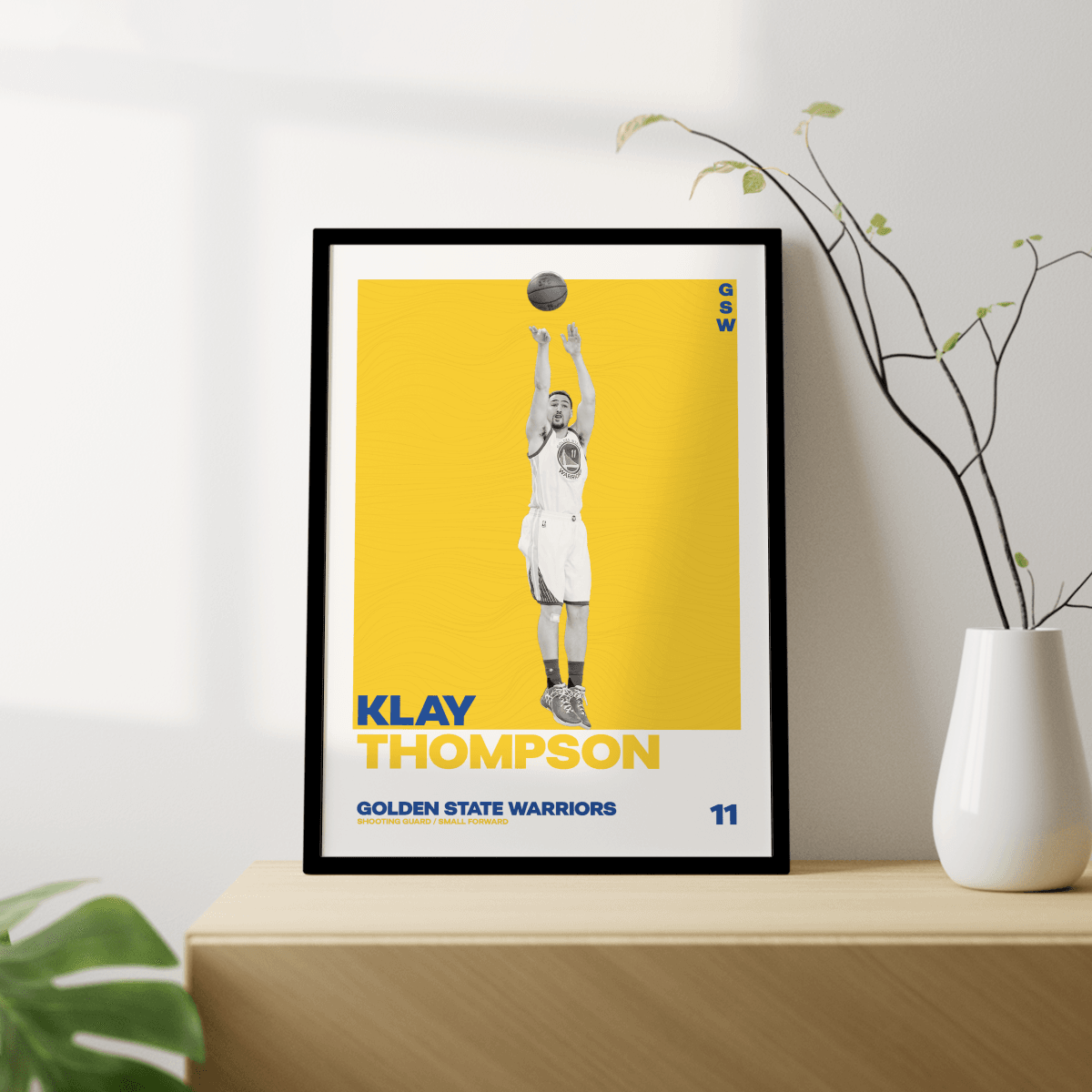 Klay Thompson Tasarımlı Çerçevesiz Poster | NBA Efsaneleri Koleksiyonu