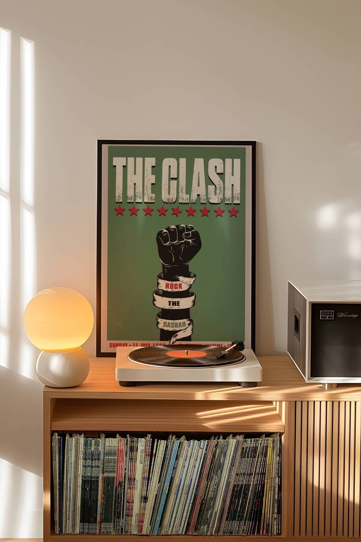 The Clash Konser Tasarımlı Retro Çerçevesiz Poster