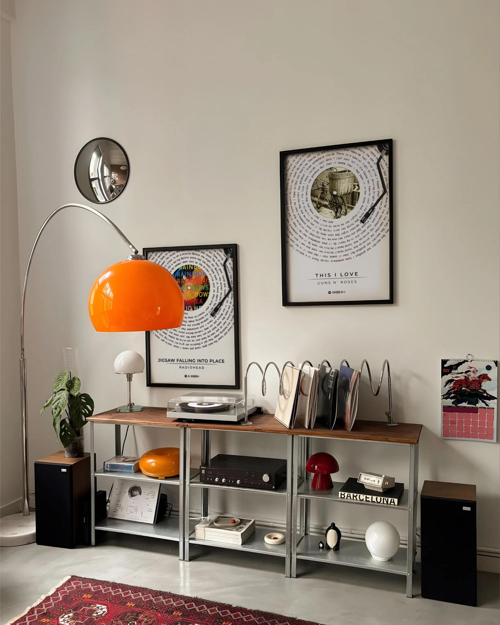 Kişiye Özel Plak Şarkı Tasarımlı Çerçeveli Tablo