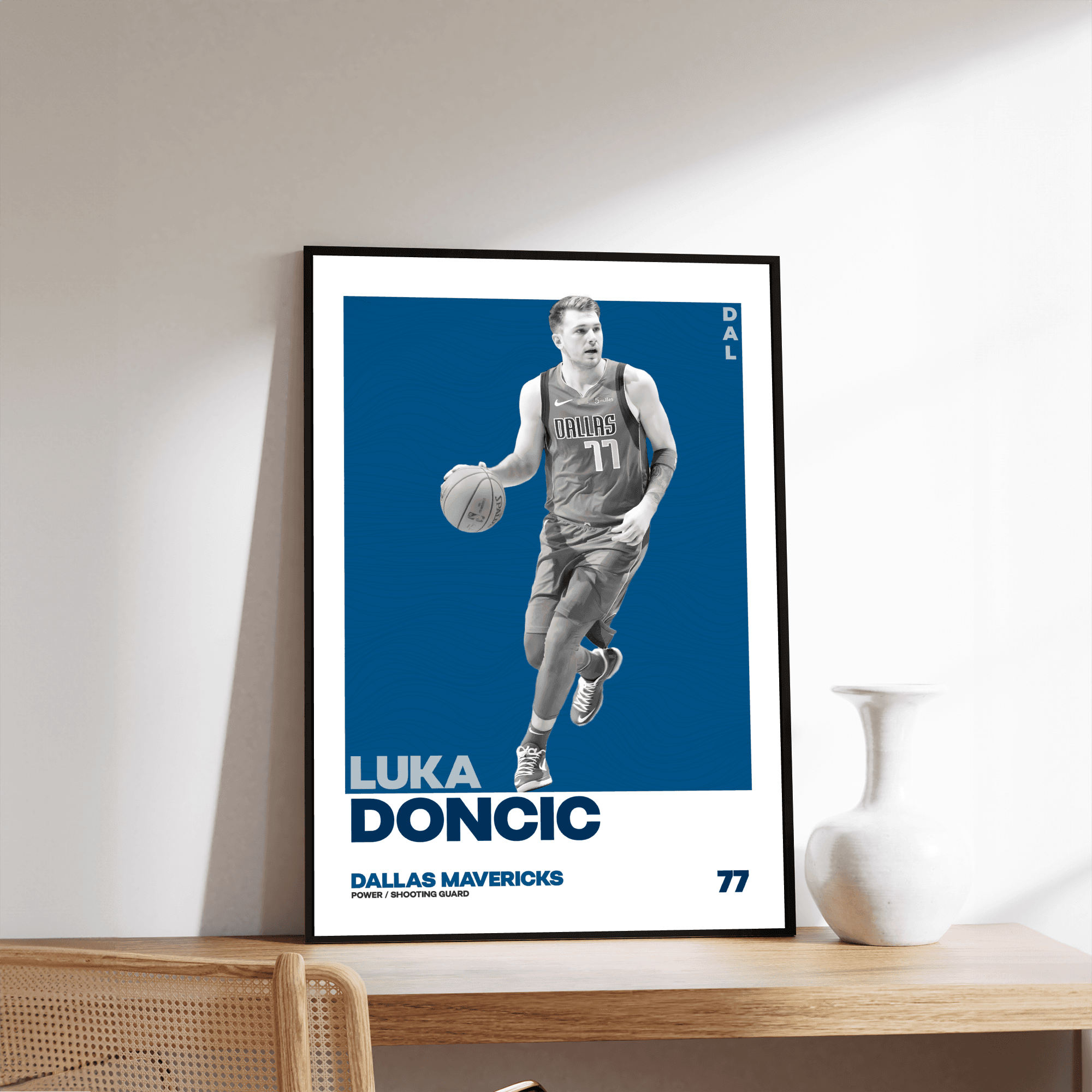 Luka Doncic Tasarımlı Çerçevesiz Poster | NBA Efsaneleri Koleksiyonu