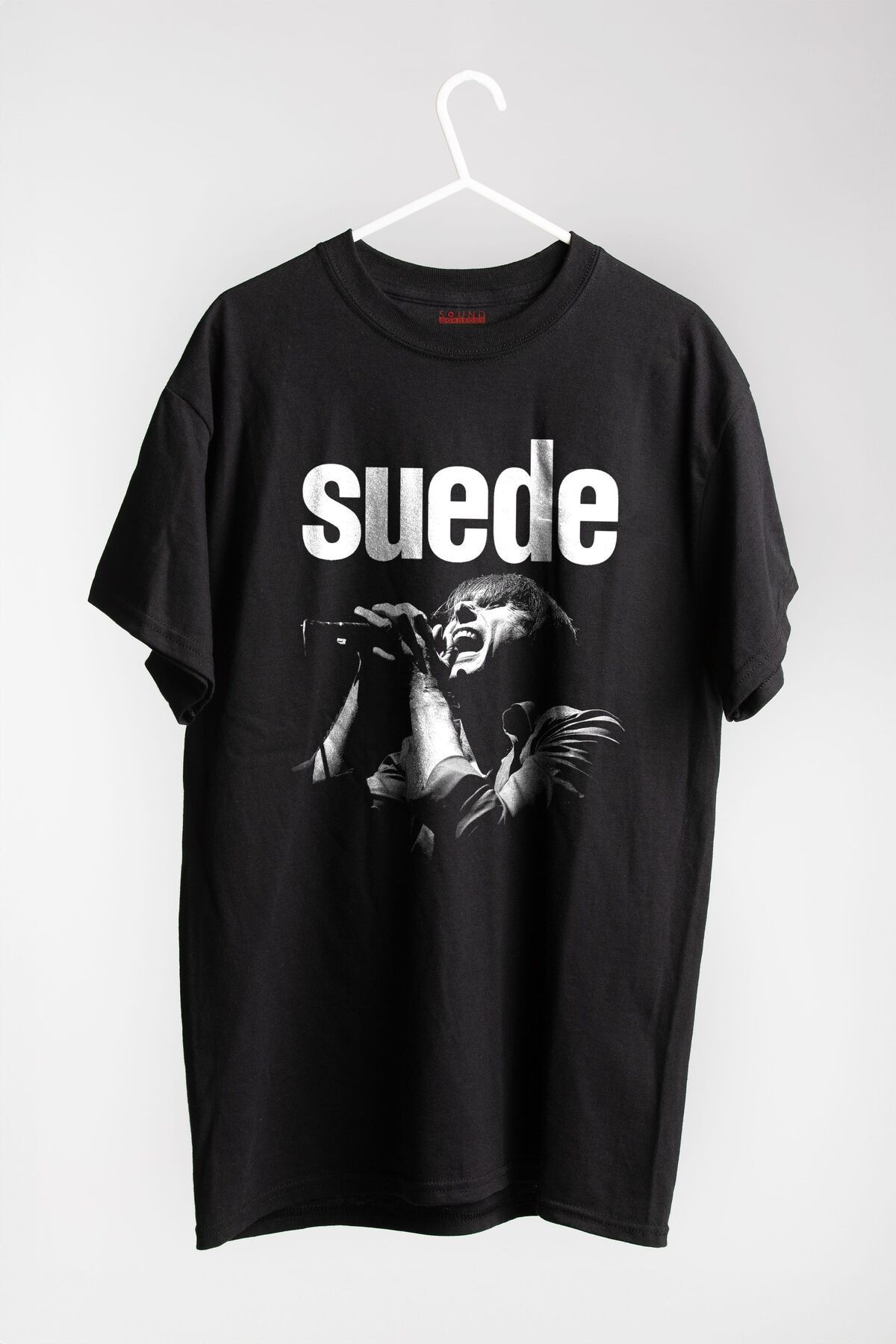 Suede Müzik Baskılı Regular Fit Unisex Siyah T-shirt %100 Pamuk No:0342