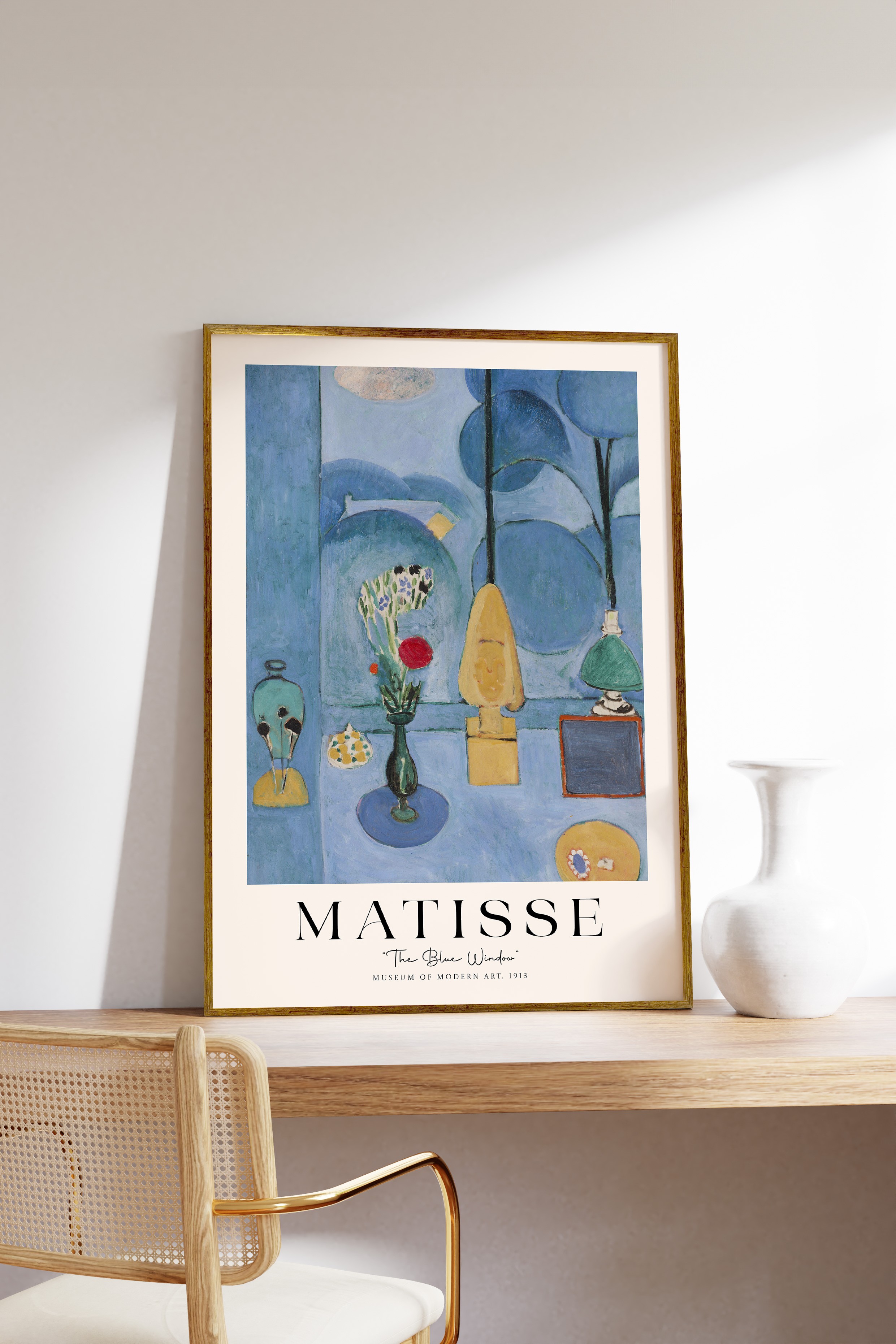 Henri Matisse The Blue Window Çerçeveli Tablo