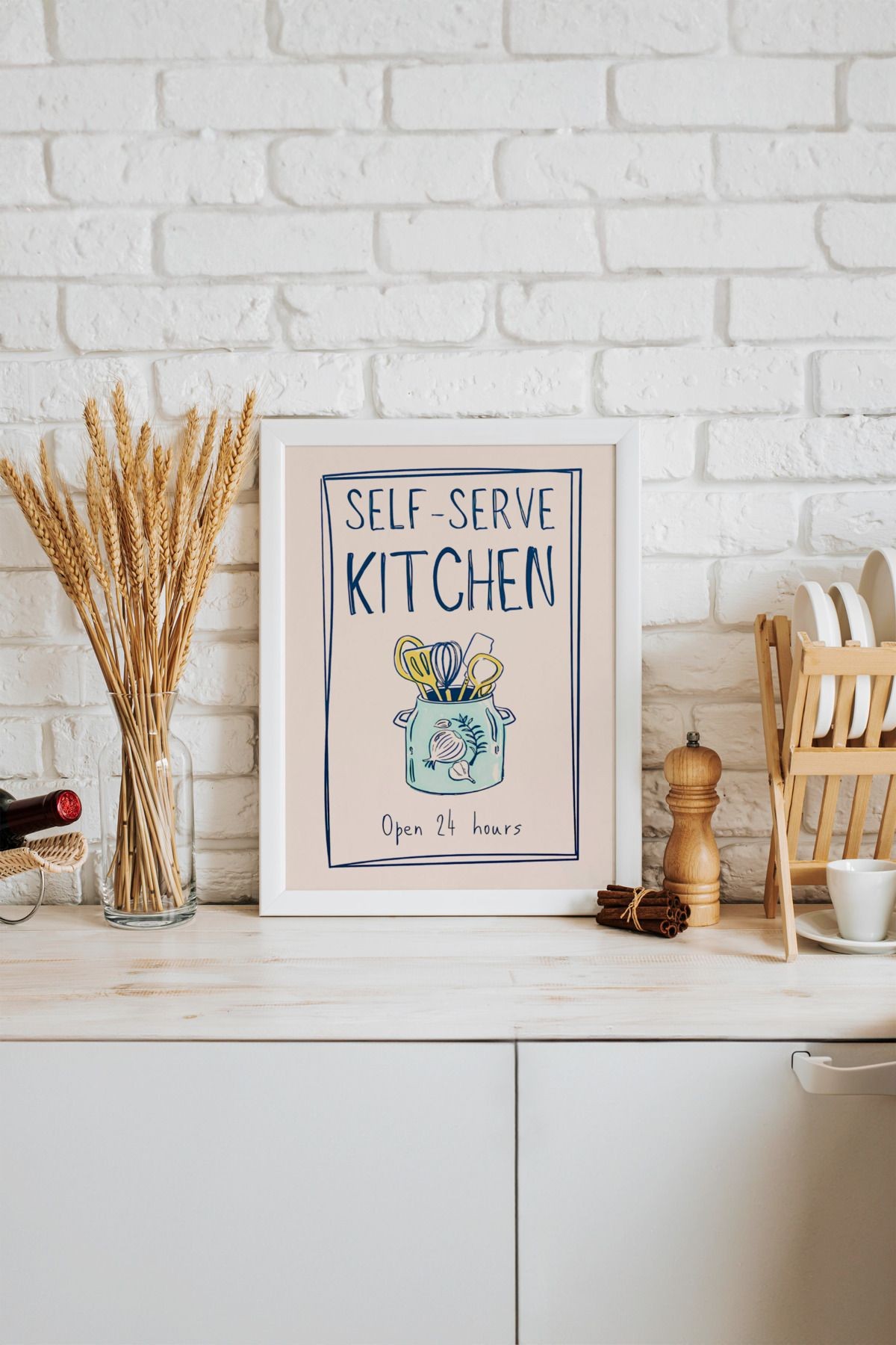 Self Serve Kitchen Tasarımlı Çerçevesiz Poster | Kitchen Koleksiyonu