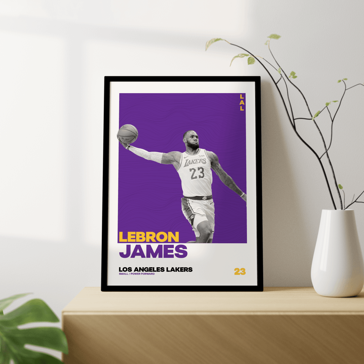 Lebron James Tasarımlı Çerçevesiz Poster | NBA Efsaneleri Koleksiyonu