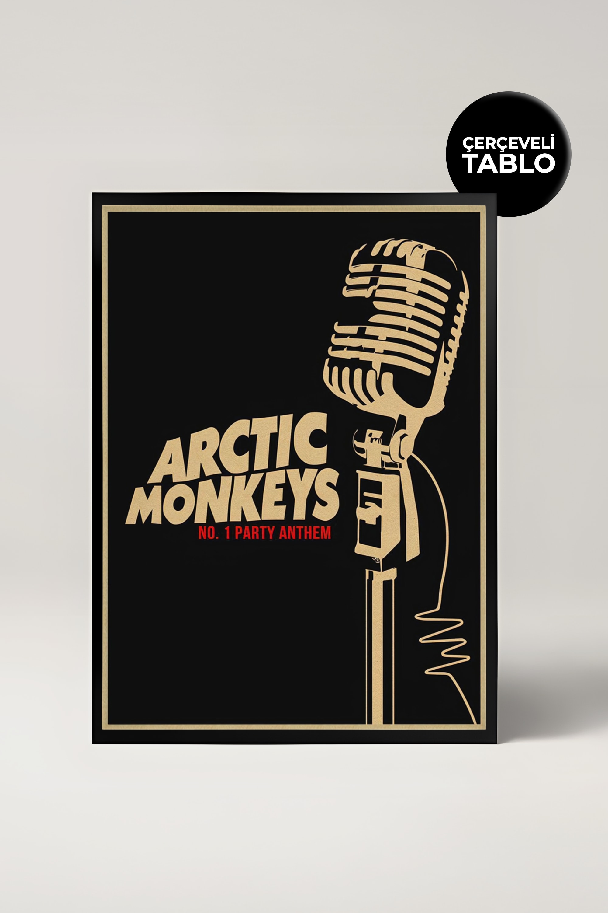 Arctic Monkeys Konser Tasarımlı Retro Çerçeveli Tasarım Tablo No:1