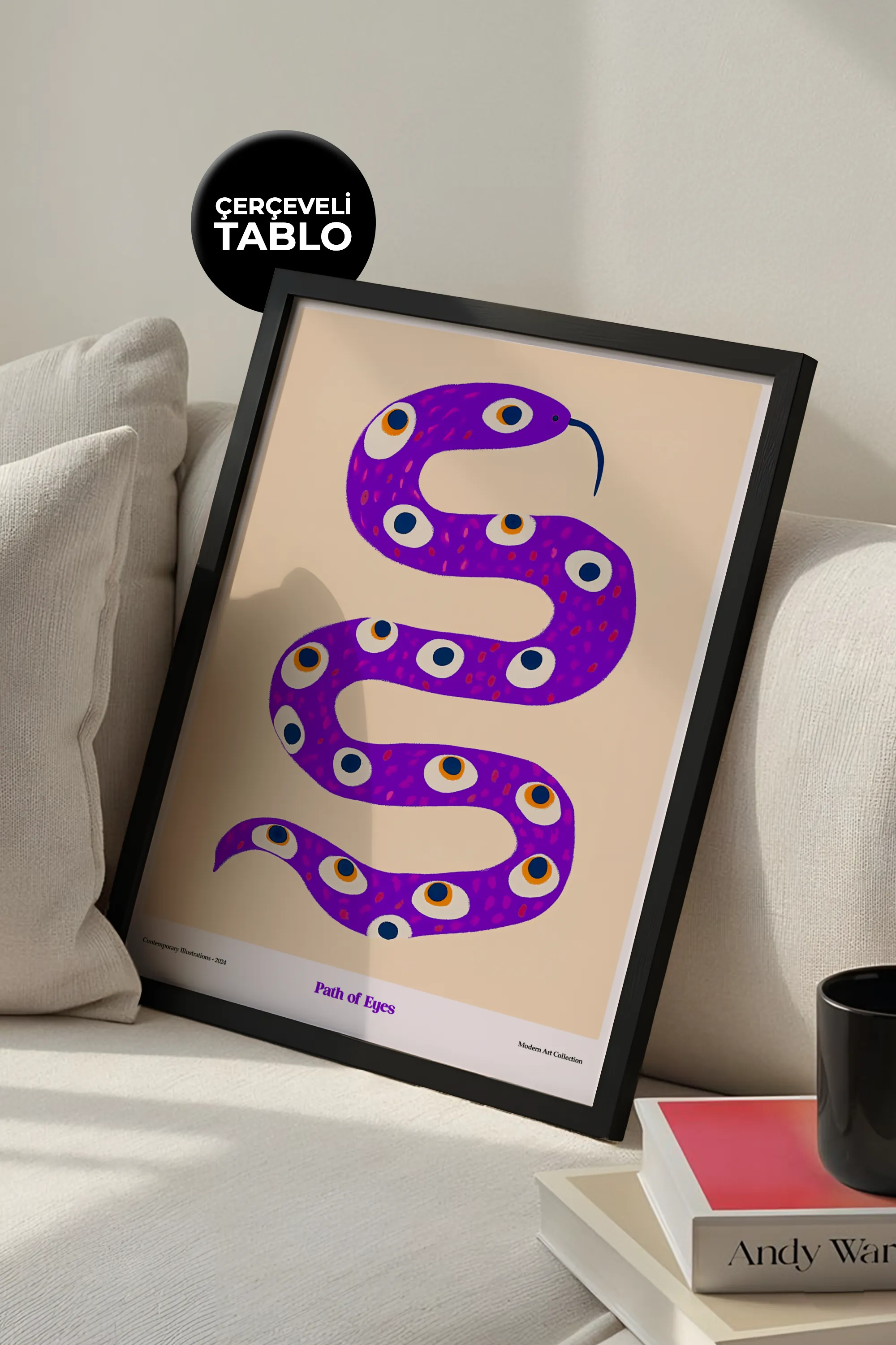 Path of Eyes Çerçeveli Tasarım Tablo Dolce Vita Koleksiyonu