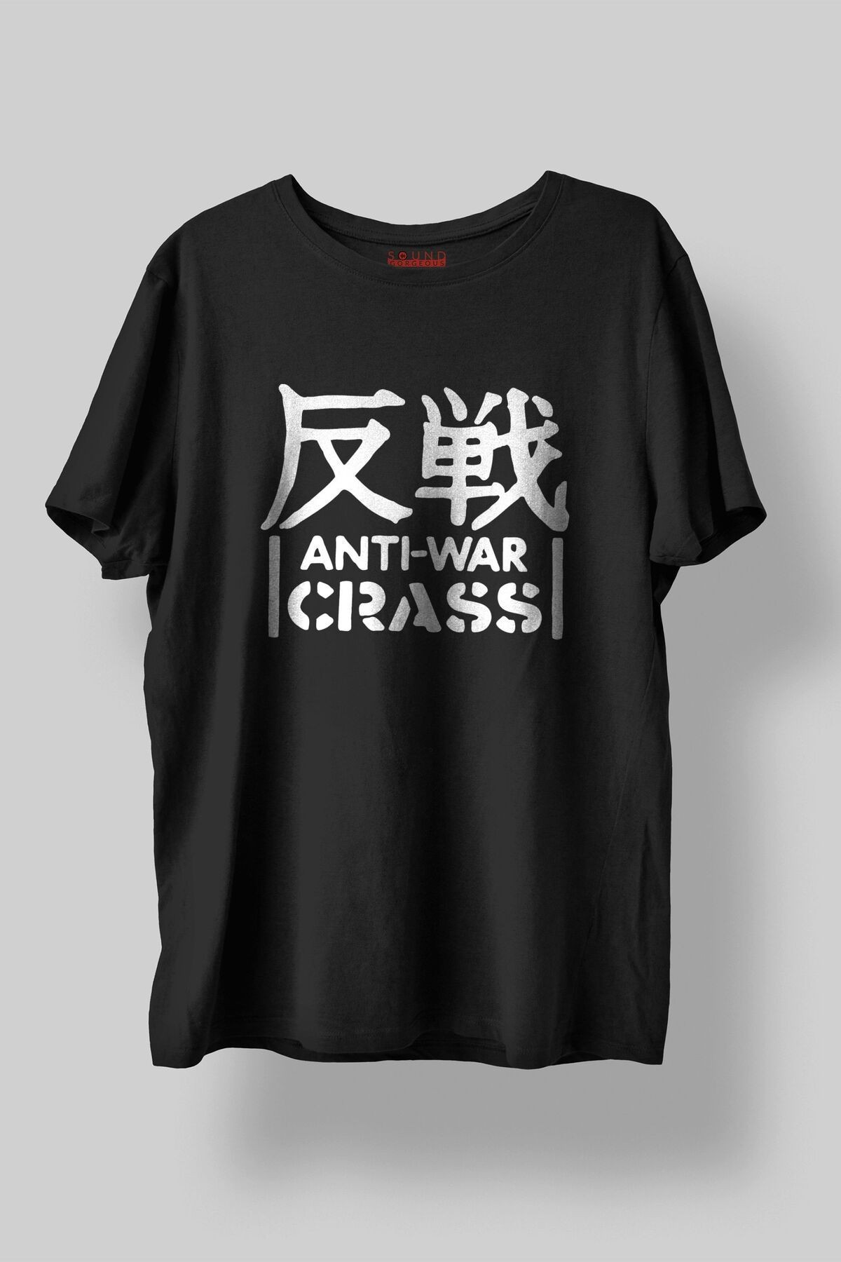 Crass Müzik Baskılı Regular Fit Unisex Siyah T-Shirt %100 Pamuk No:0115