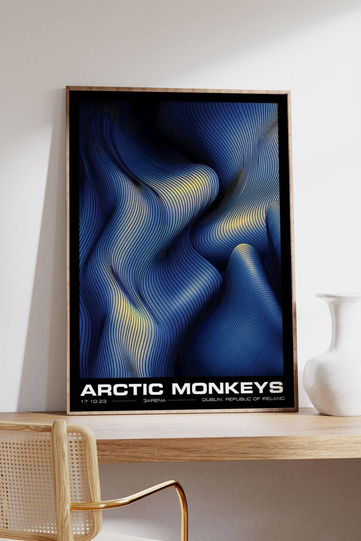 Arctic Monkeys Konser Tasarımlı Retro Çerçeveli Tasarım Tablo No:6