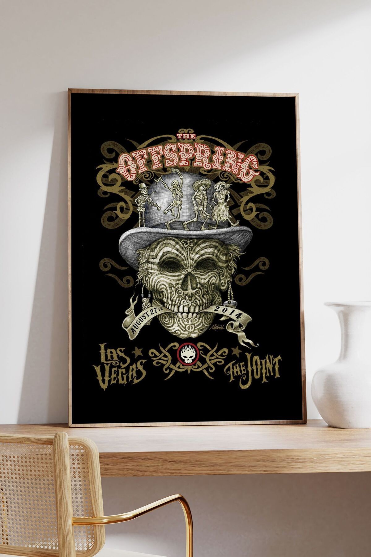 The Offspring Konser Tasarımlı Retro Çerçevesiz Poster