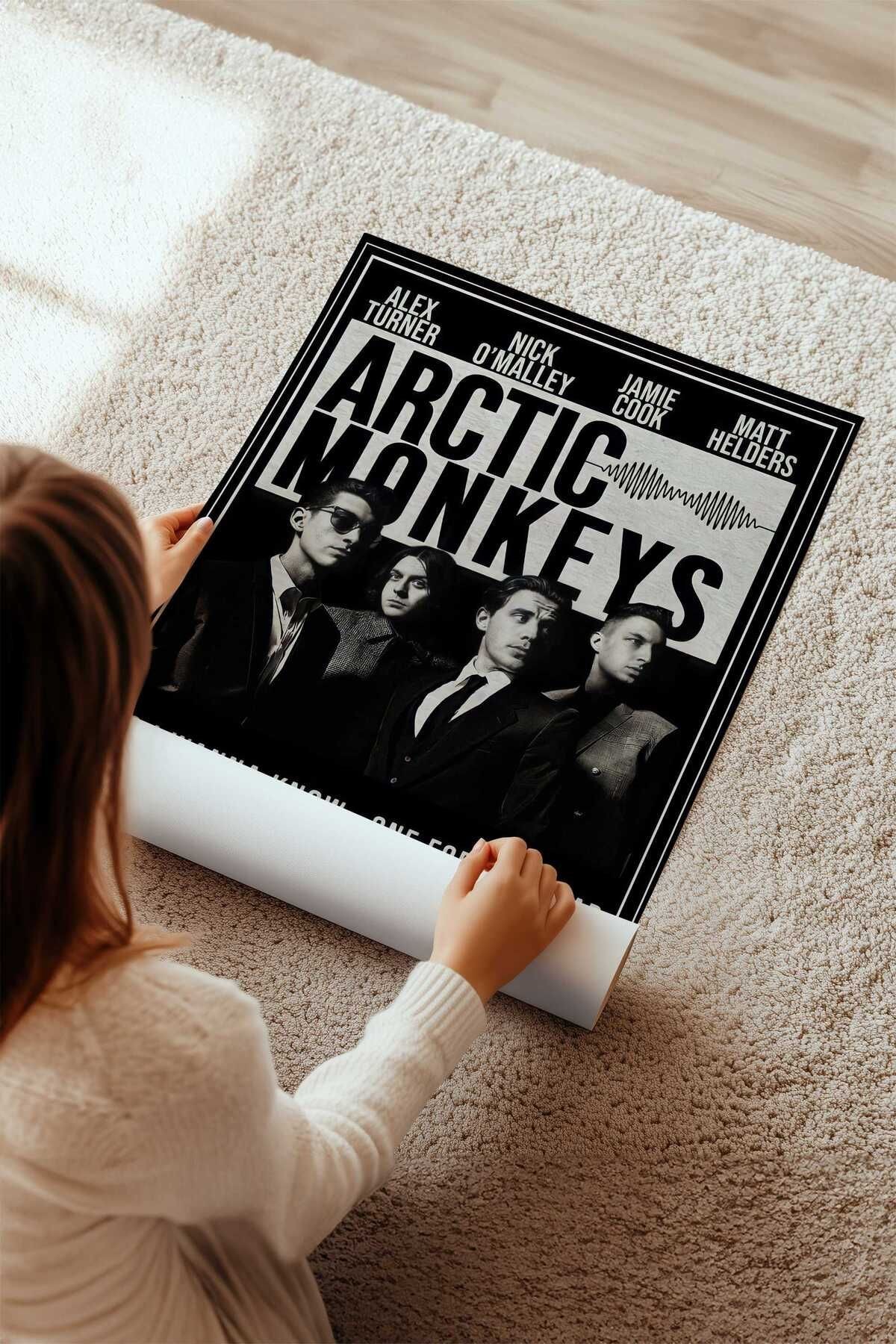 Arctic Monkeys Konser Tasarımlı Retro Çerçevesiz Poster No:2