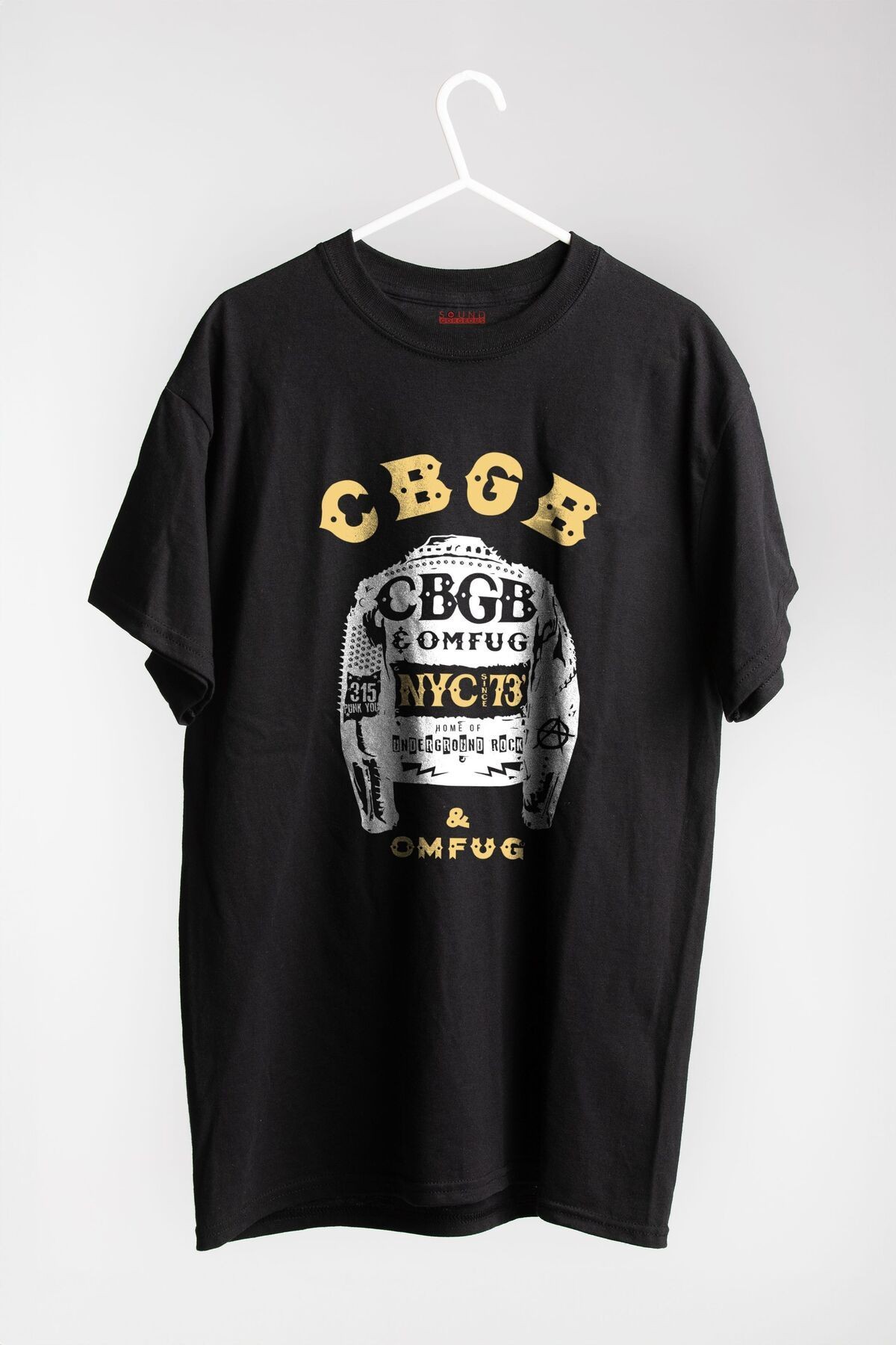 CBGB Omfug Müzik Baskılı Regular Fit Unisex Siyah T-Shirt %100 Pamuk No:0097