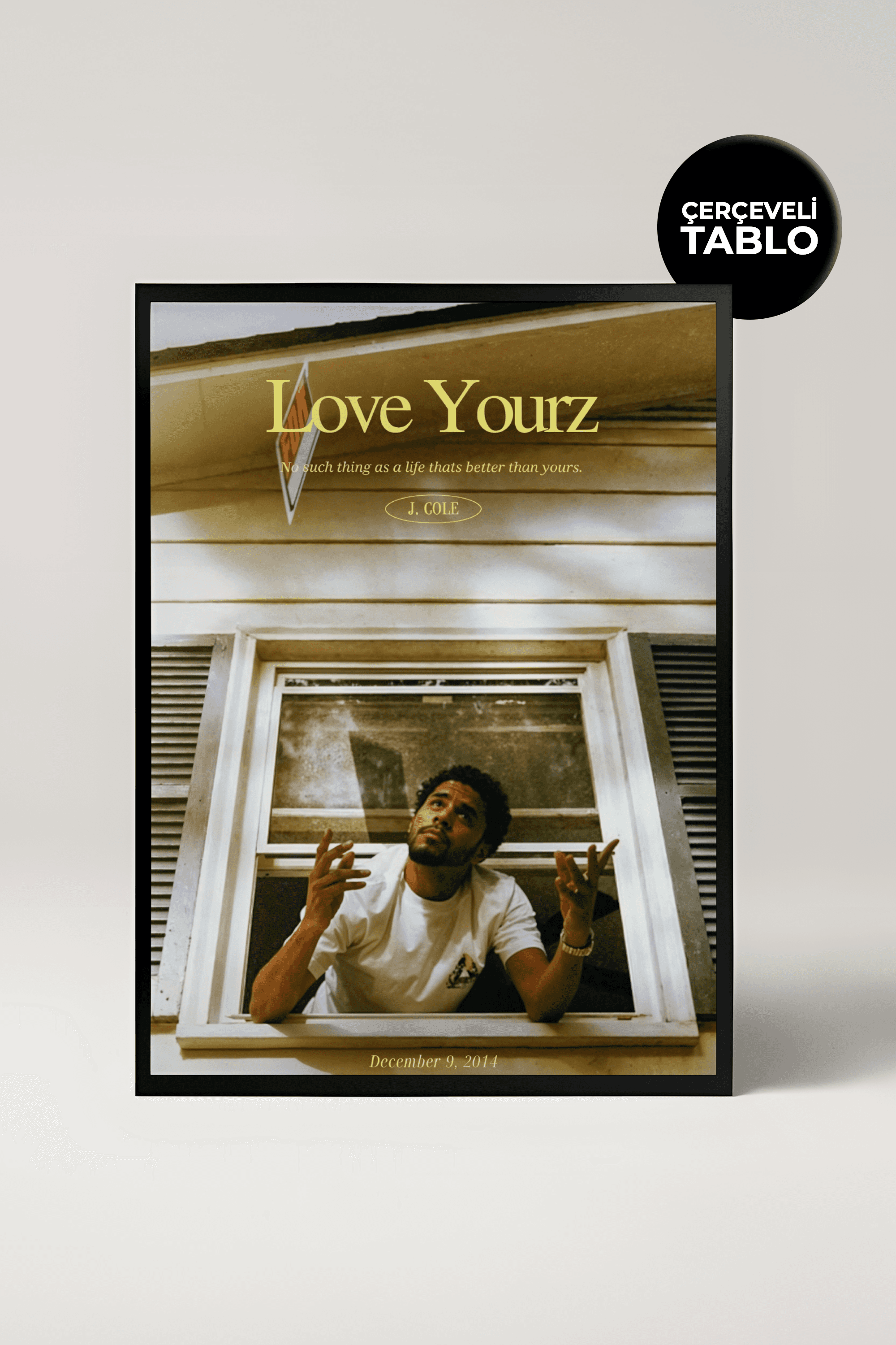 J. Cole Love Yourz Müzik Tasarımlı Çerçeveli Tablo