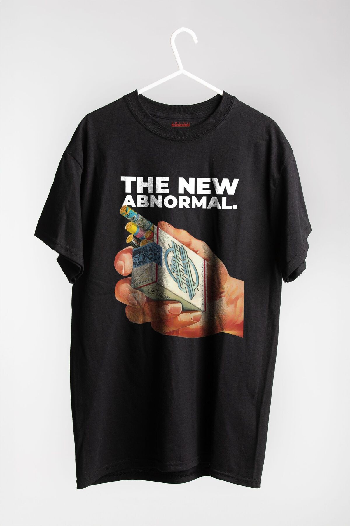 The New Abnormal Müzik Baskılı Regular Fit Unisex Siyah T-shirt %100 Pamuk No:0334