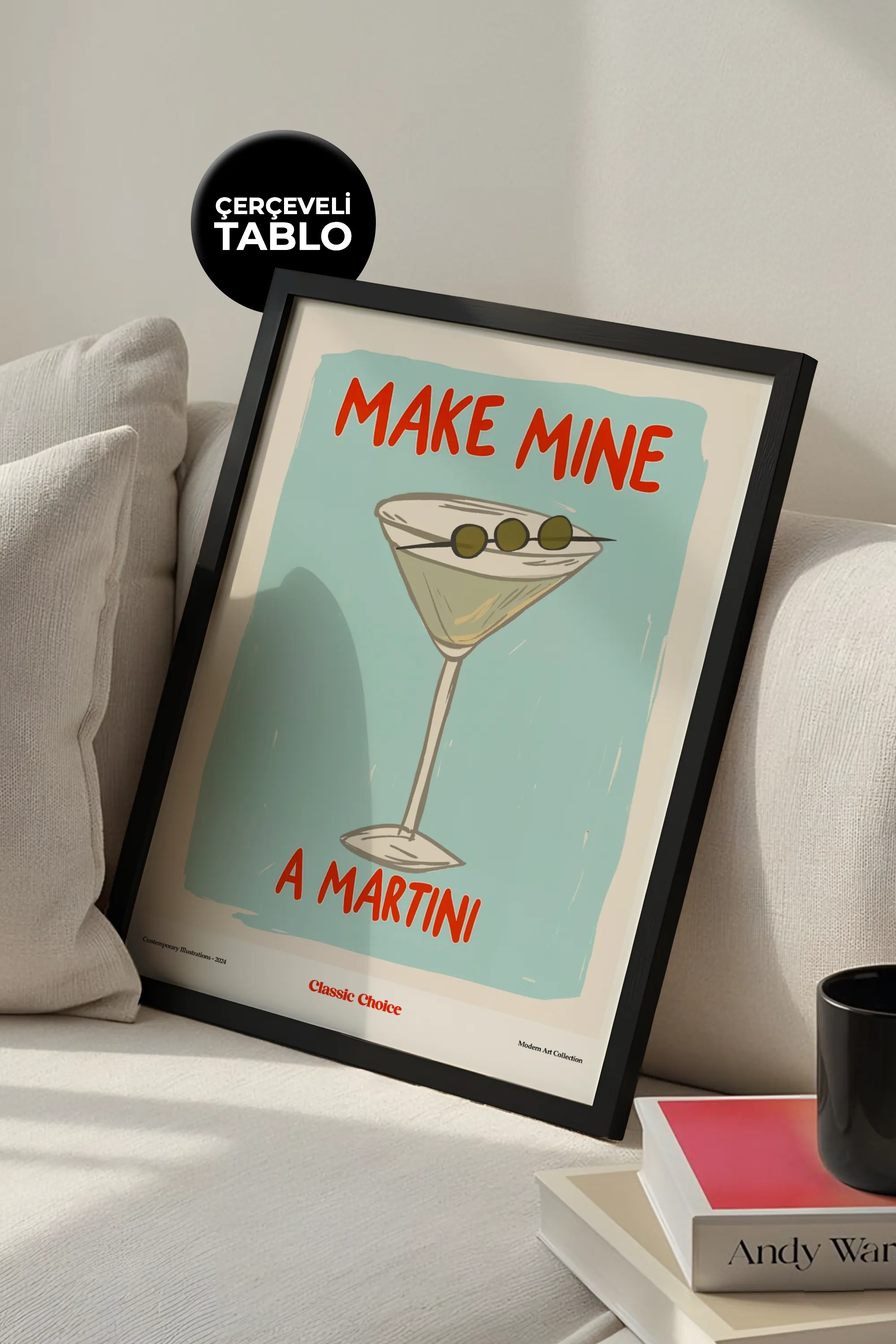 A Martini Choice Çerçeveli Tasarım Tablo Dolce Vita Koleksiyonu