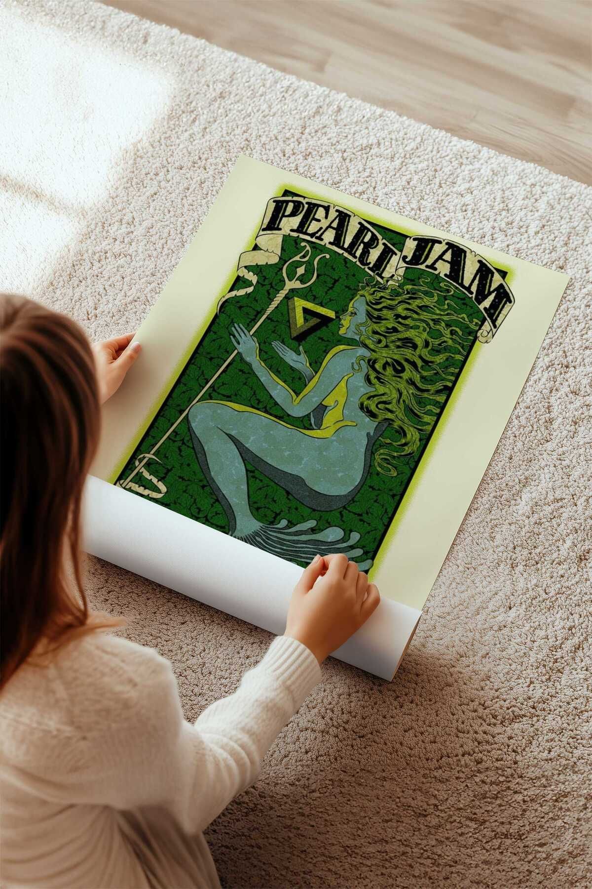 Pearl Jam Konser Tasarımlı Retro Çerçeveli Tasarım Tablo No:1
