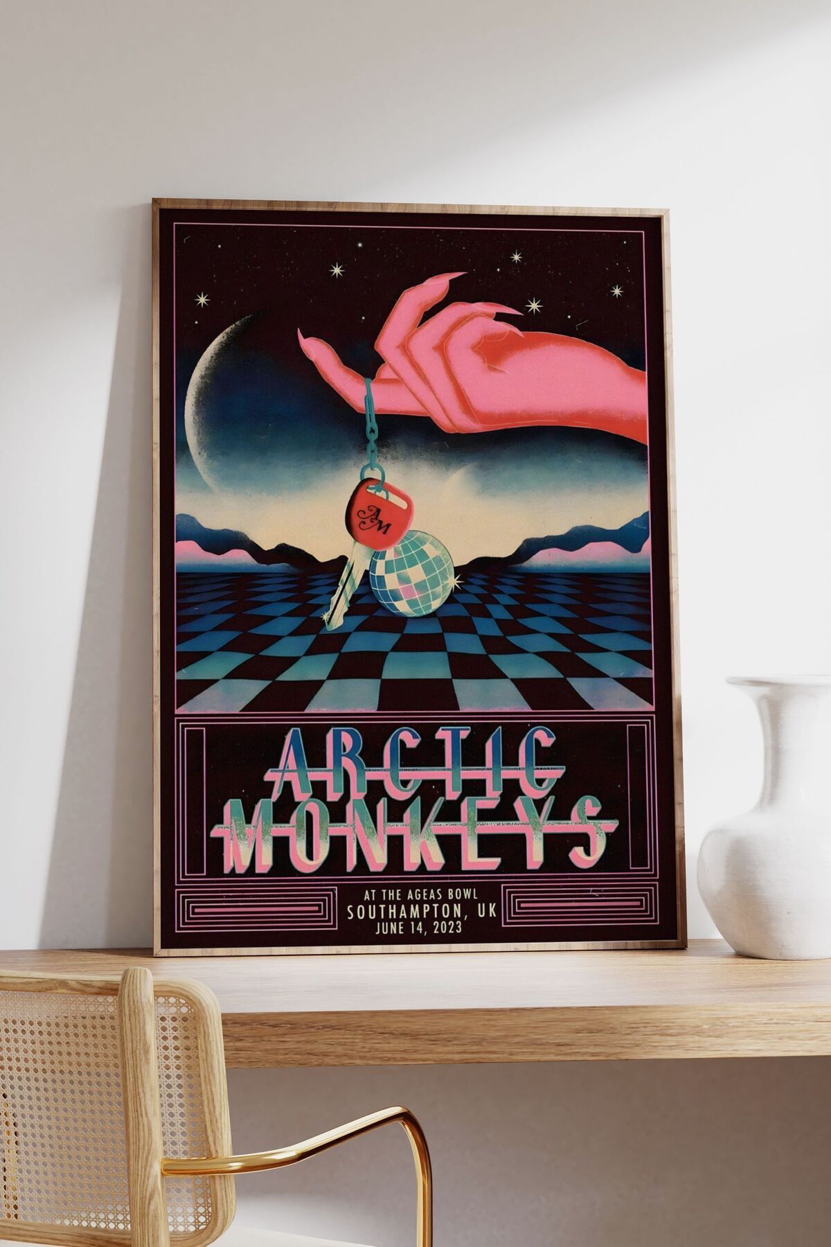 Arctic Monkeys Konser Tasarımlı Retro Çerçeveli Tasarım Tablo No:4
