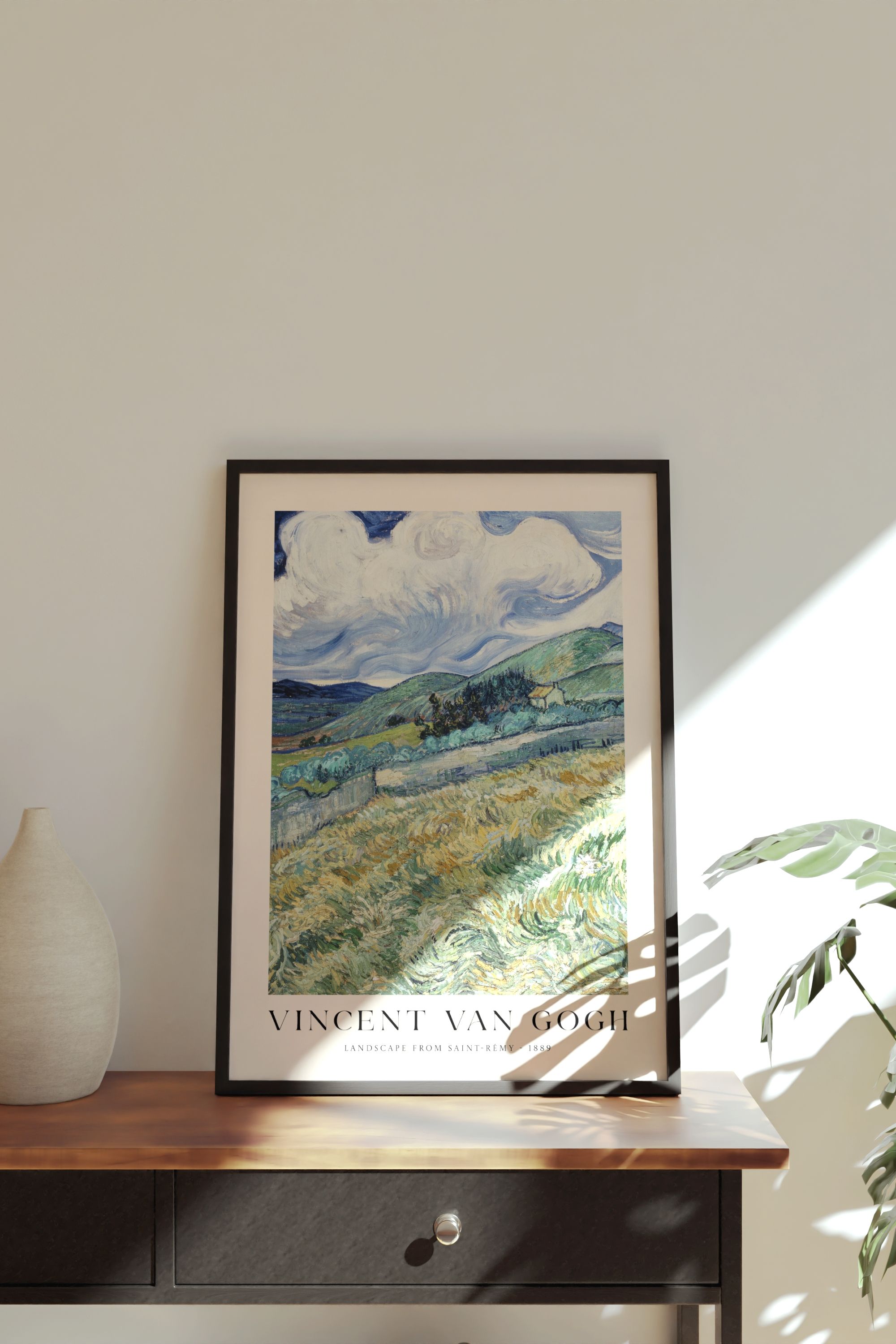 Van Gogh Landscape From Saint Remy Framed Print Art Collection