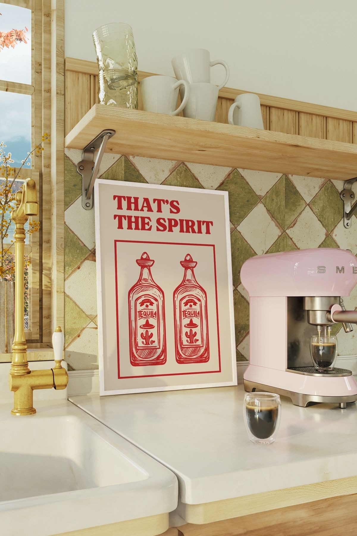 That's The Spirit Tasarımlı Çerçevesiz Poster | Kitchen Koleksiyonu