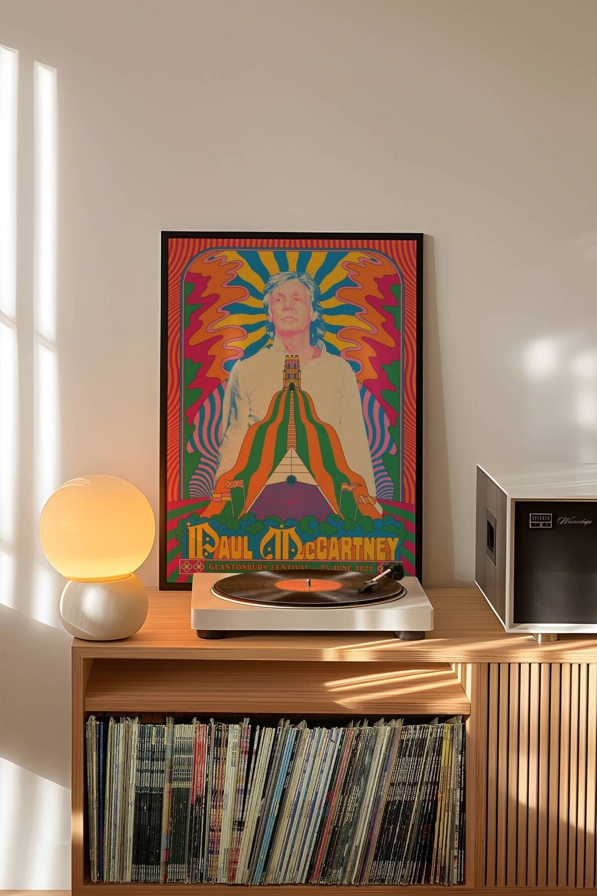 Paul Mccartney Konser Tasarımlı Retro Çerçevesiz Poster