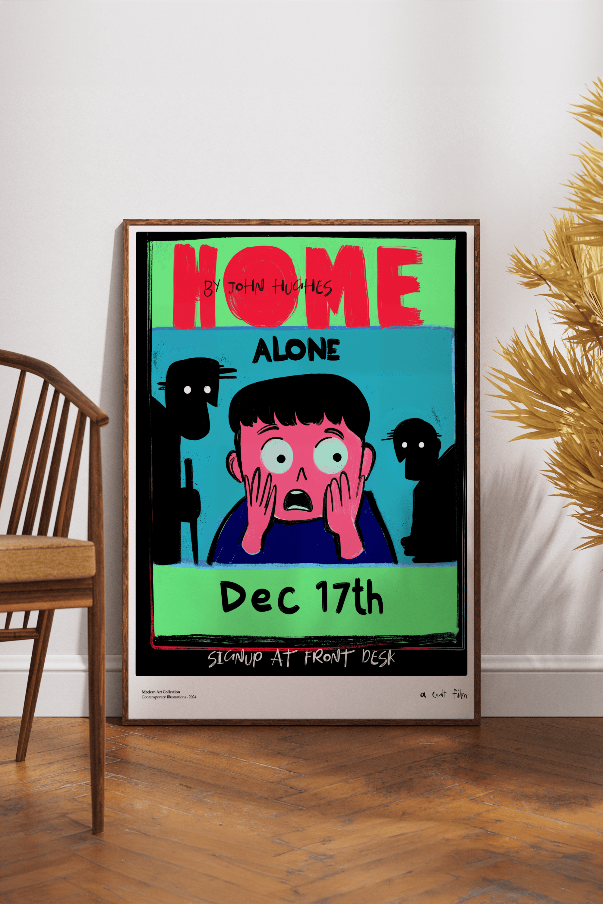 Home Alone Çerçevesiz Tasarım Poster Dolce Vita Koleksiyonu