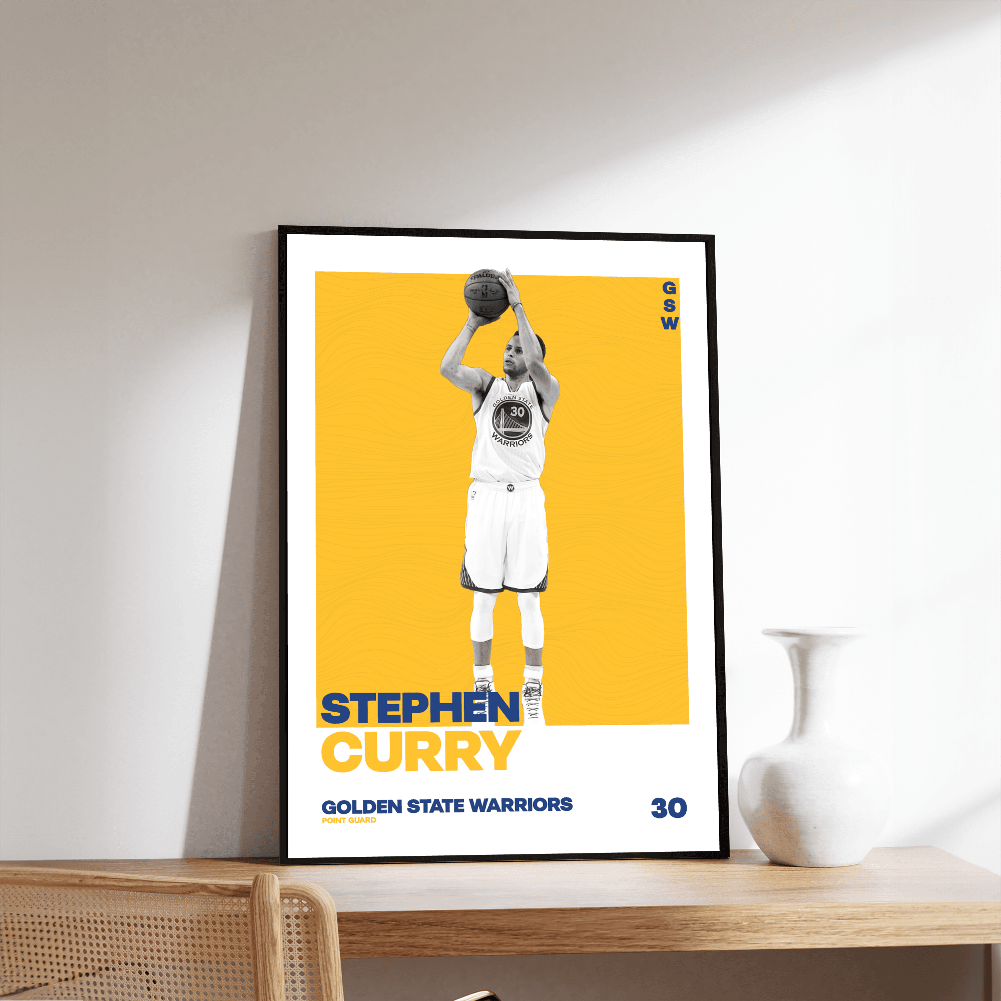 Stephen Curry Tasarımlı Çerçevesiz Poster | NBA Efsaneleri Koleksiyonu