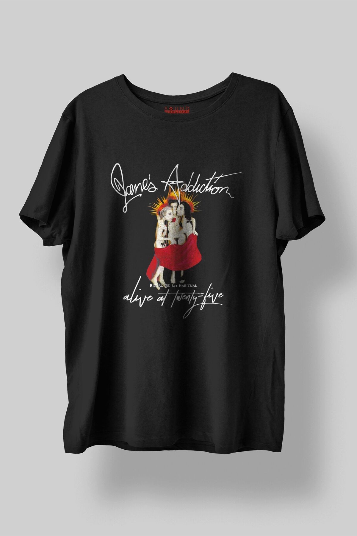 Jane's Addiction Müzik Baskılı Regular Fit Unisex Siyah T-Shirt %100 Pamuk No:0161