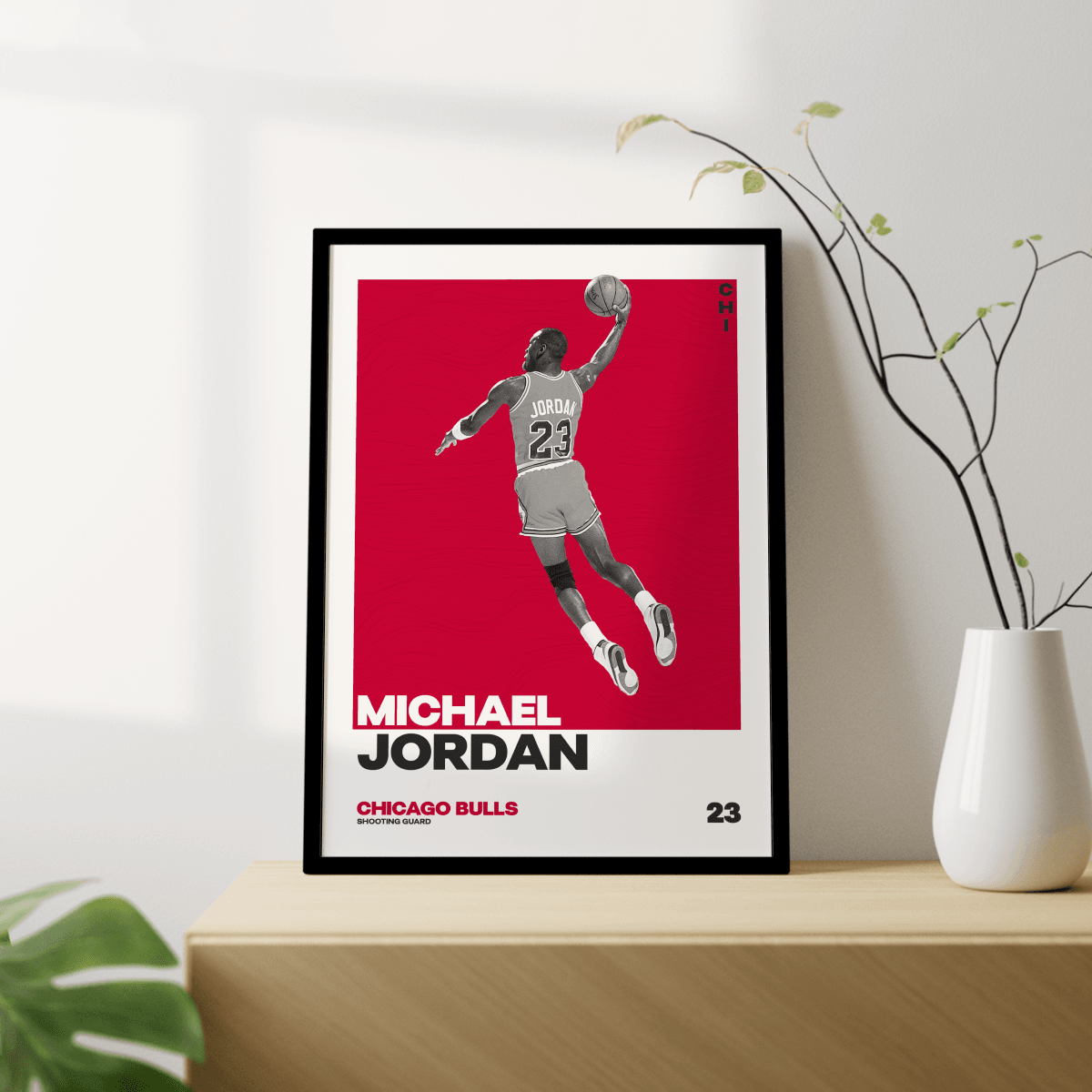 Michael Jordan Tasarımlı Çerçevesiz Poster | NBA Efsaneleri Koleksiyonu