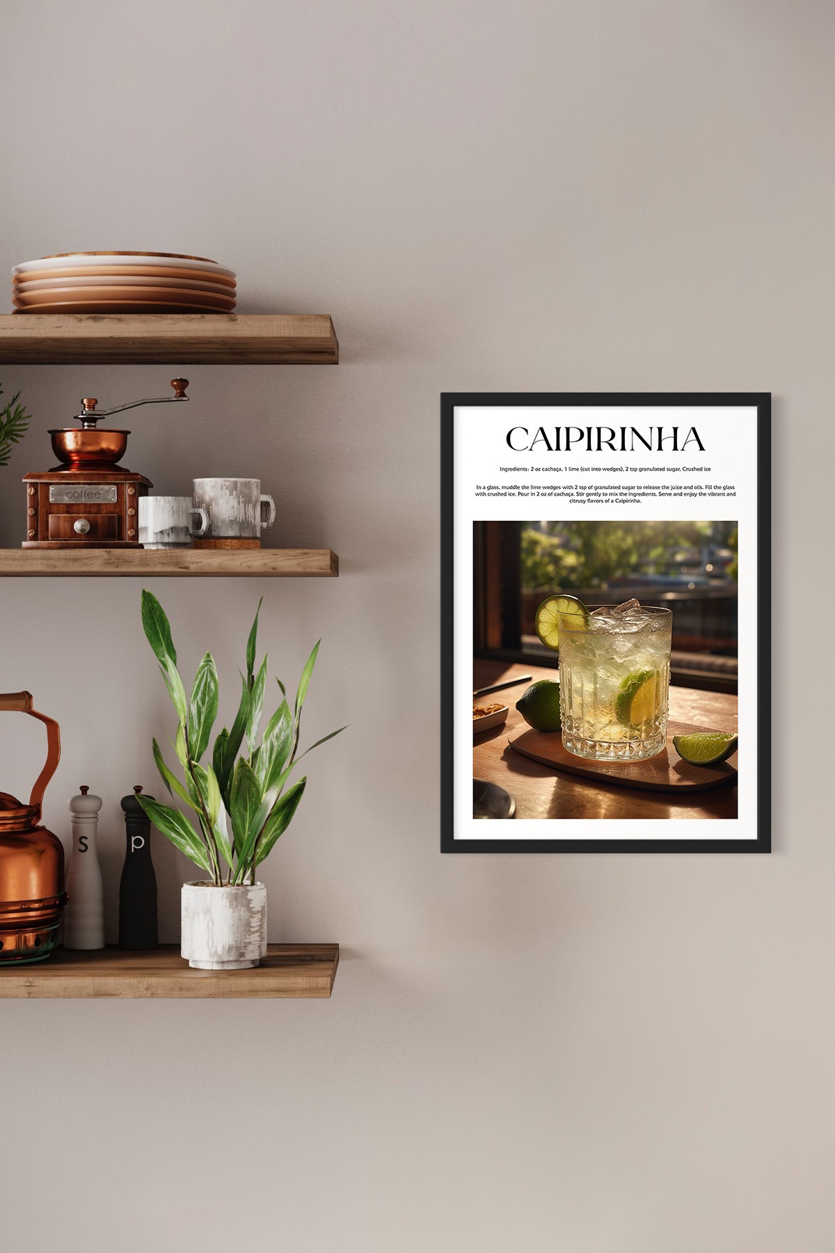 Caipirinha Cocktail Recipes Framed Print