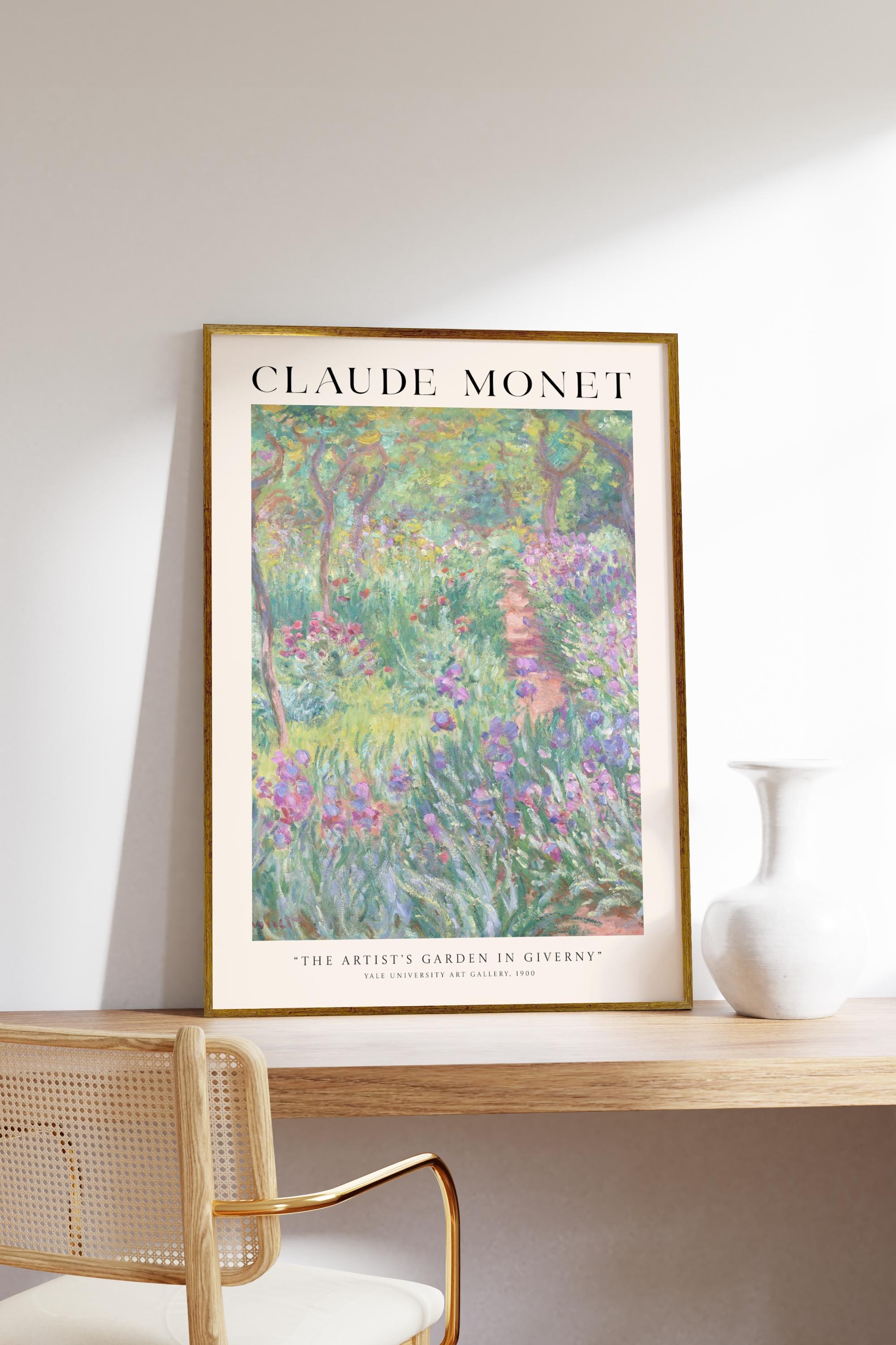 Claude Monet The Artists Garden in Giverny Framed Print Art Collection