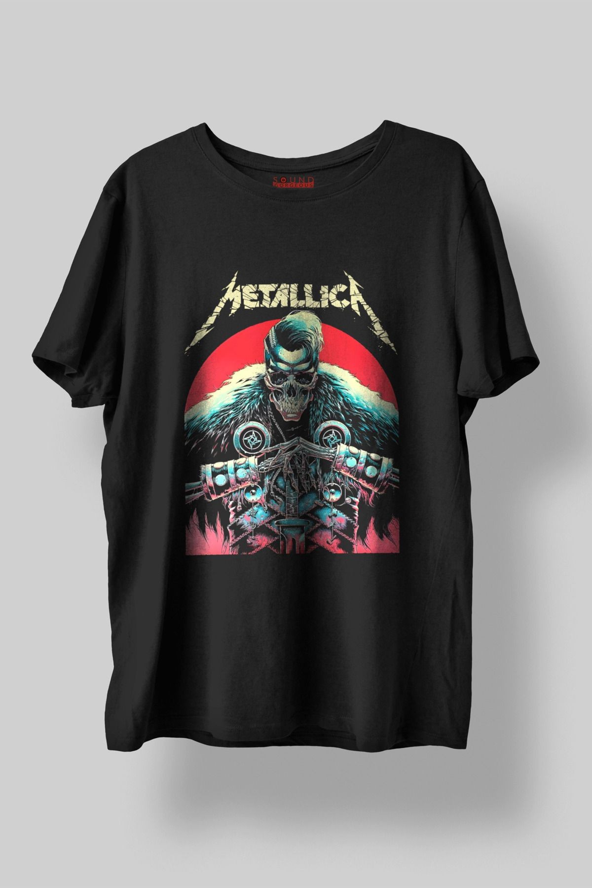 Metallica Baskılı Regular Fit Unisex Siyah T-Shirt %100 Pamuk No:0430