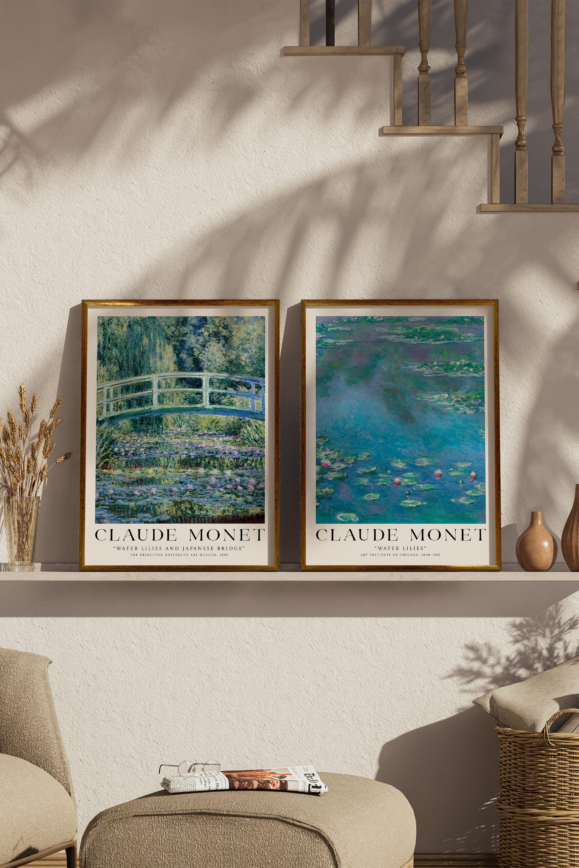 Claude Monet 2'li Çerçeveli Tablo Seti No:2